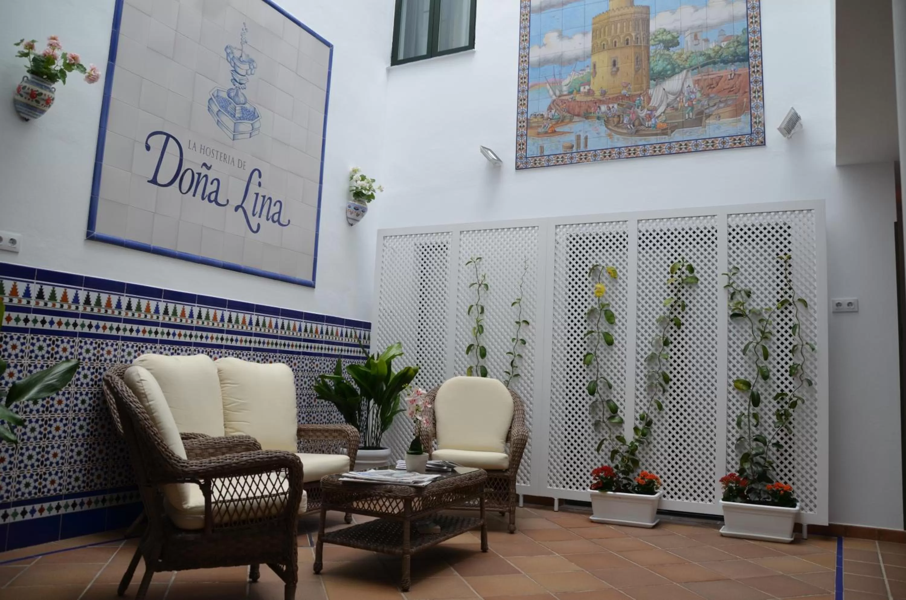 Lobby or reception in Hotel Doña Lina