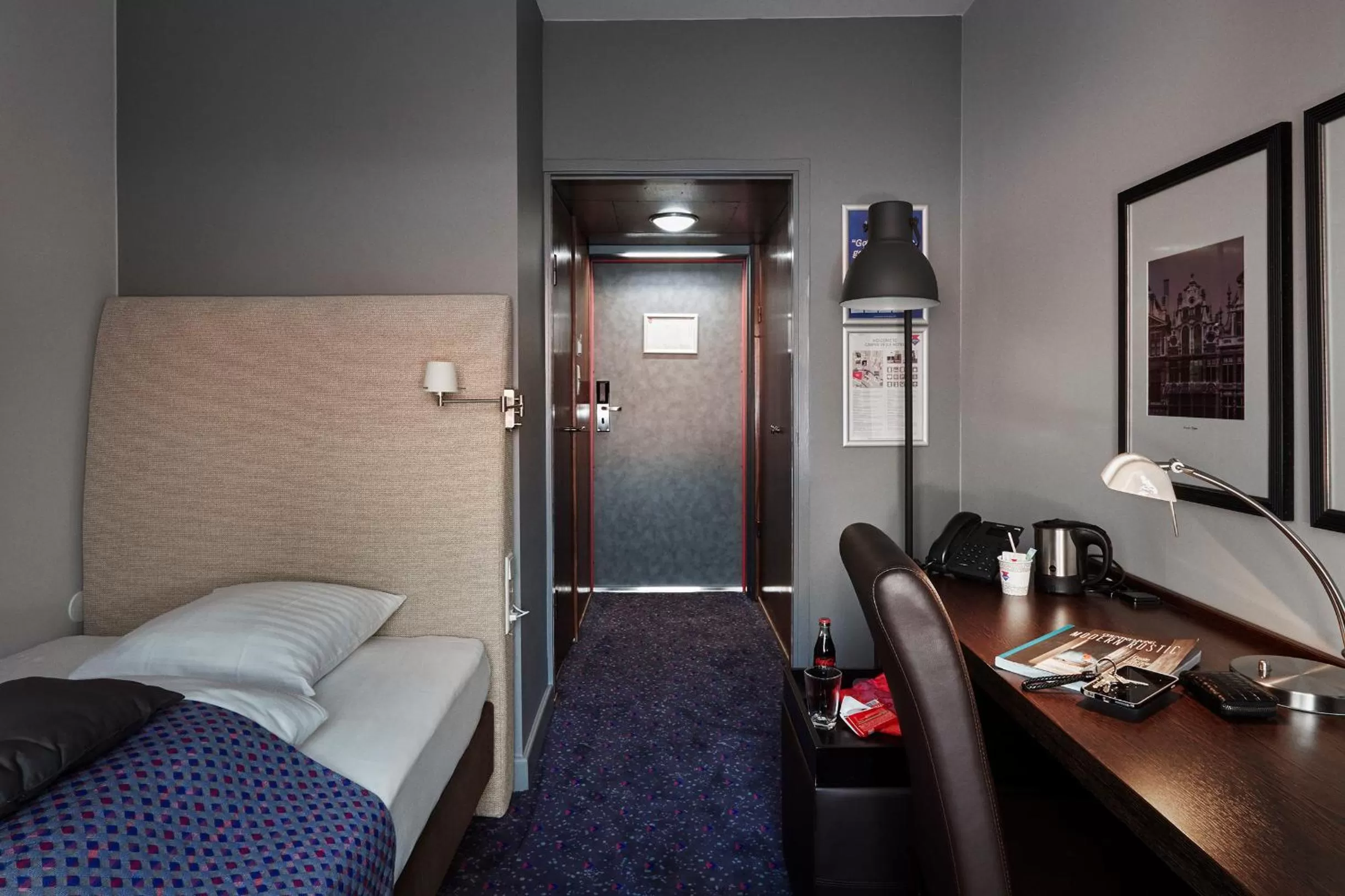 Bed in Hotel Cabinn Vejle