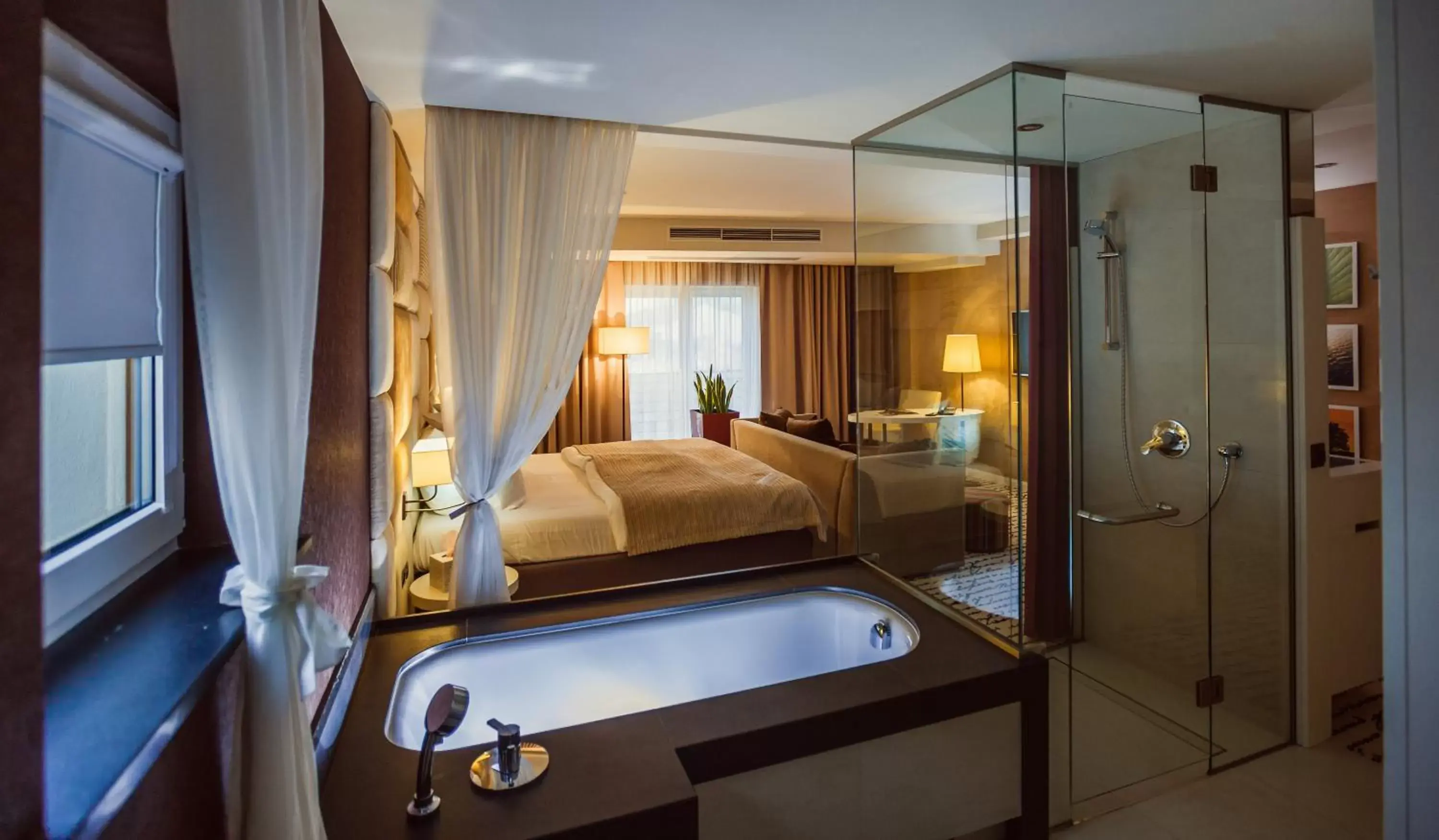 Bathroom, Bed in Grand Hotel Boutique