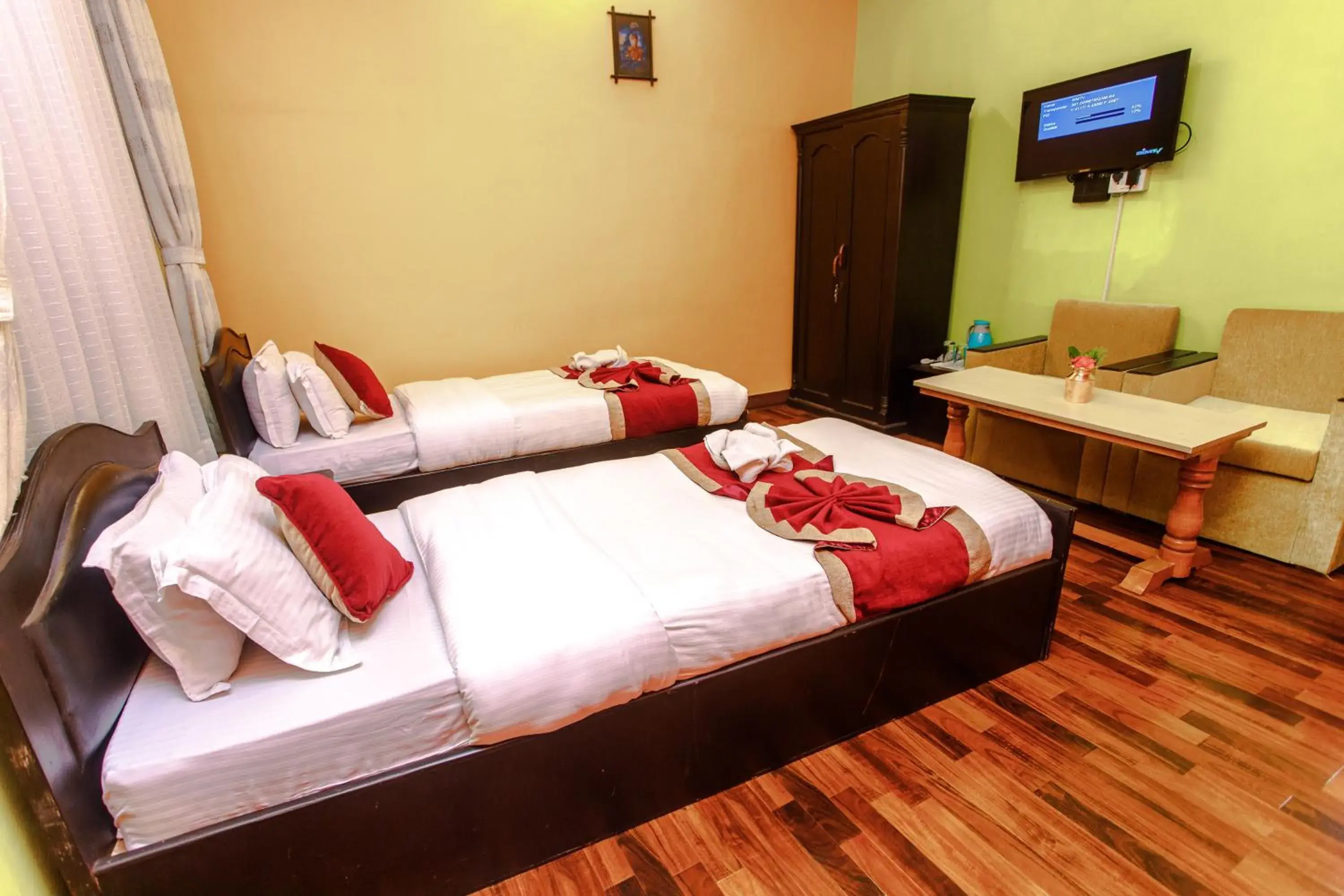 Photo of the whole room, Bed in Hotel Nepalaya