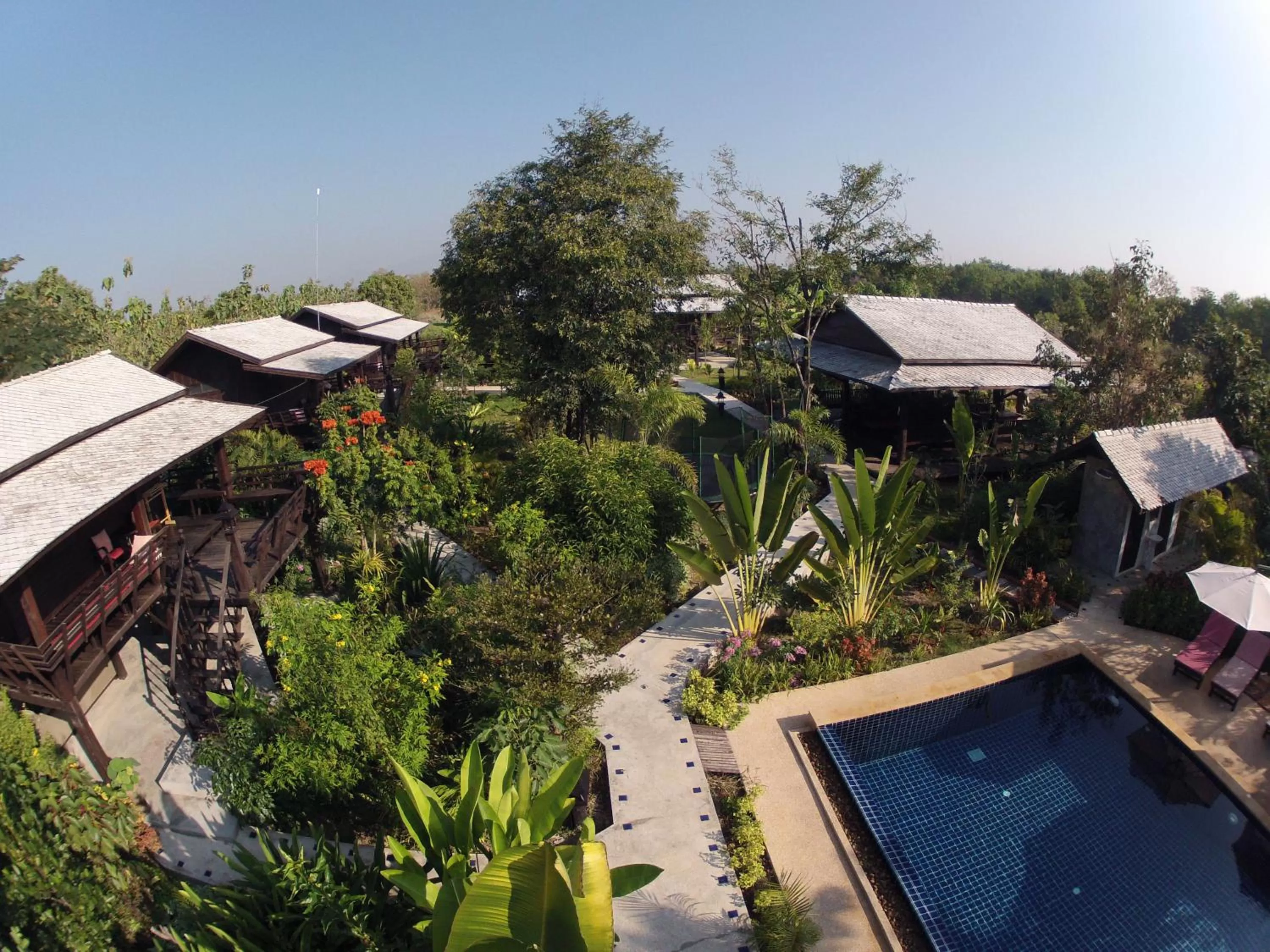 Bird's eye view in Little Village Chiang Mai