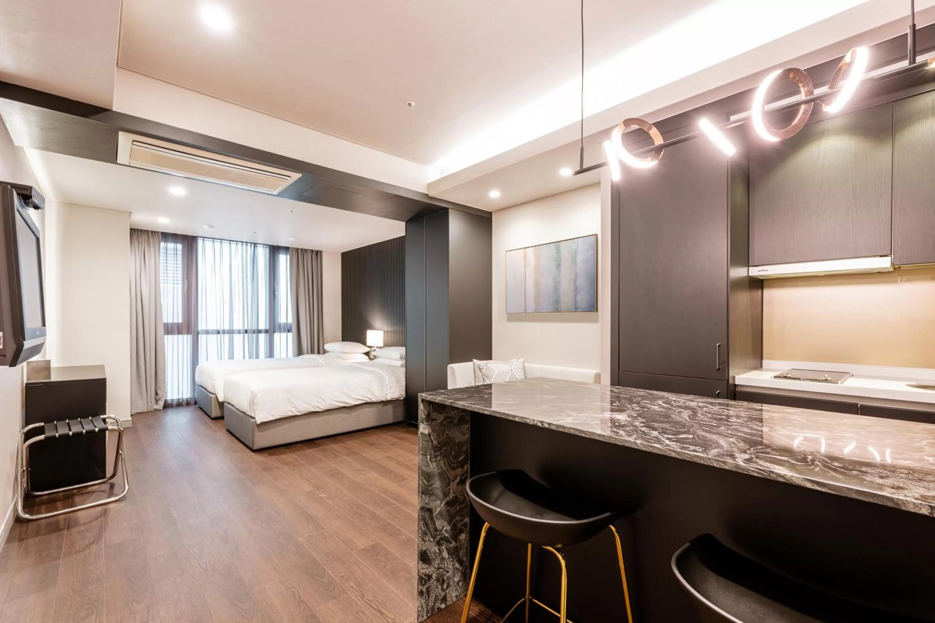 Bed in Haeundae Centum Hotel