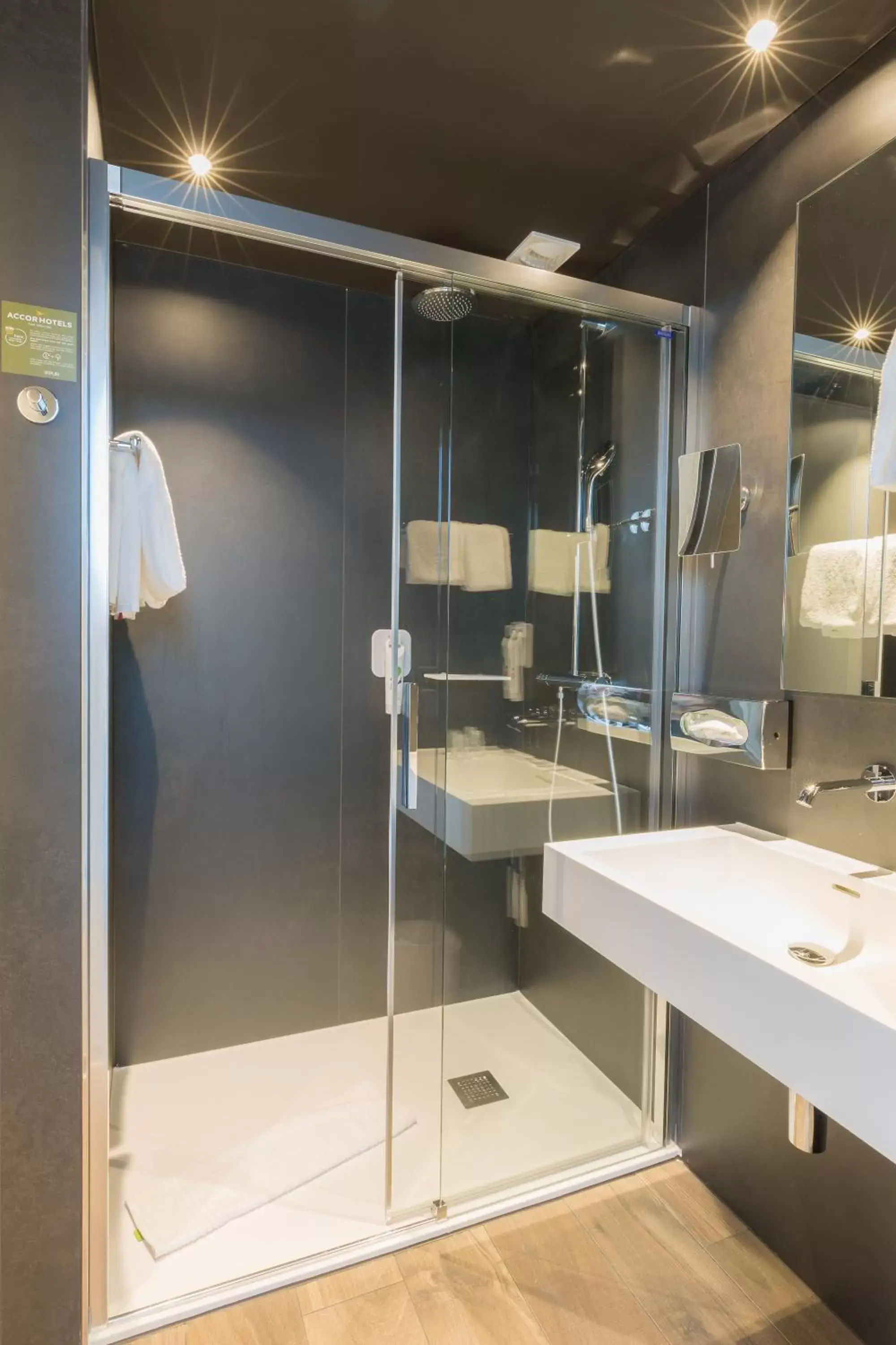 Bathroom in ibis Styles Basel City