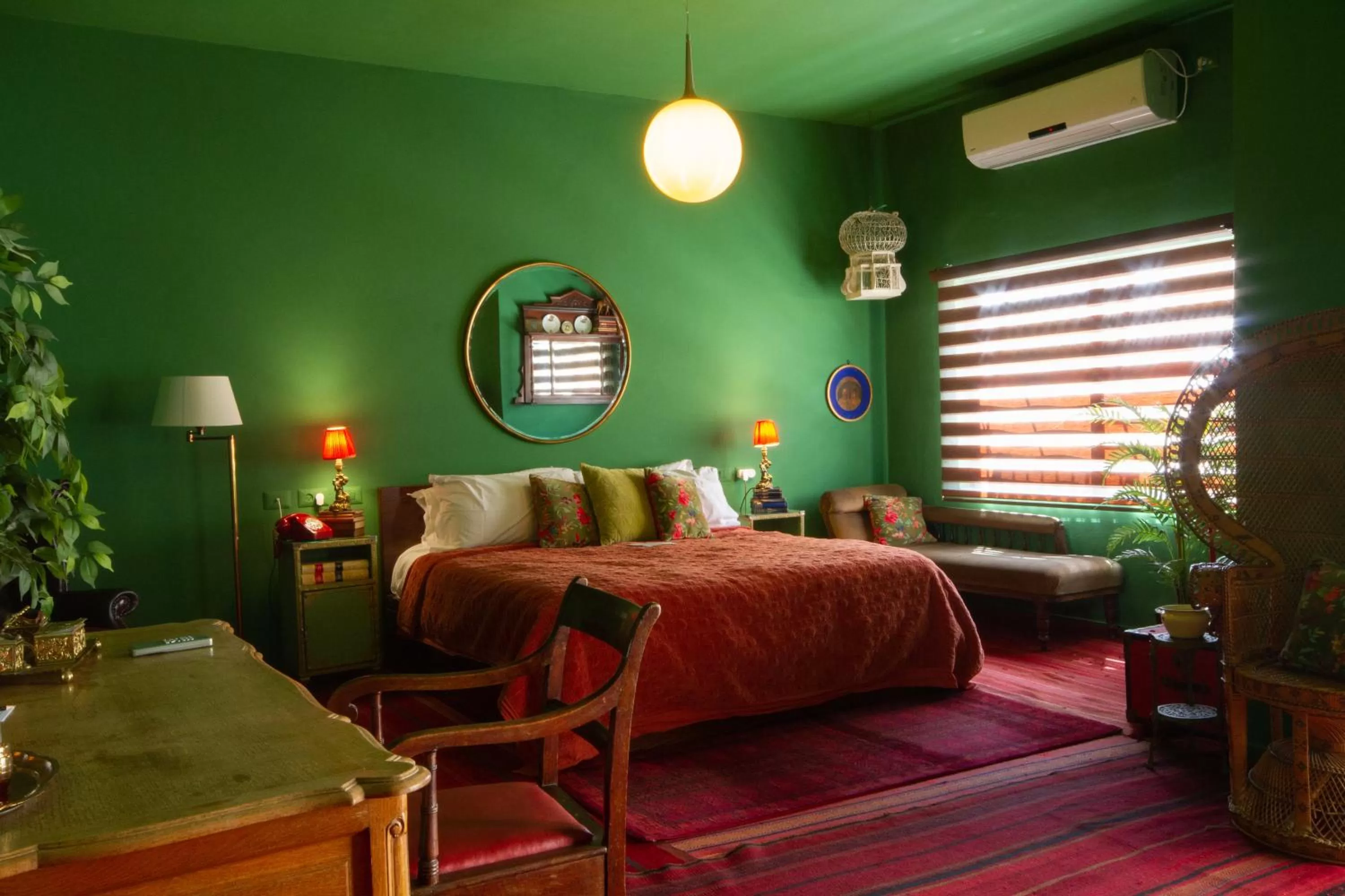 Bed in The Walled Off Hotel