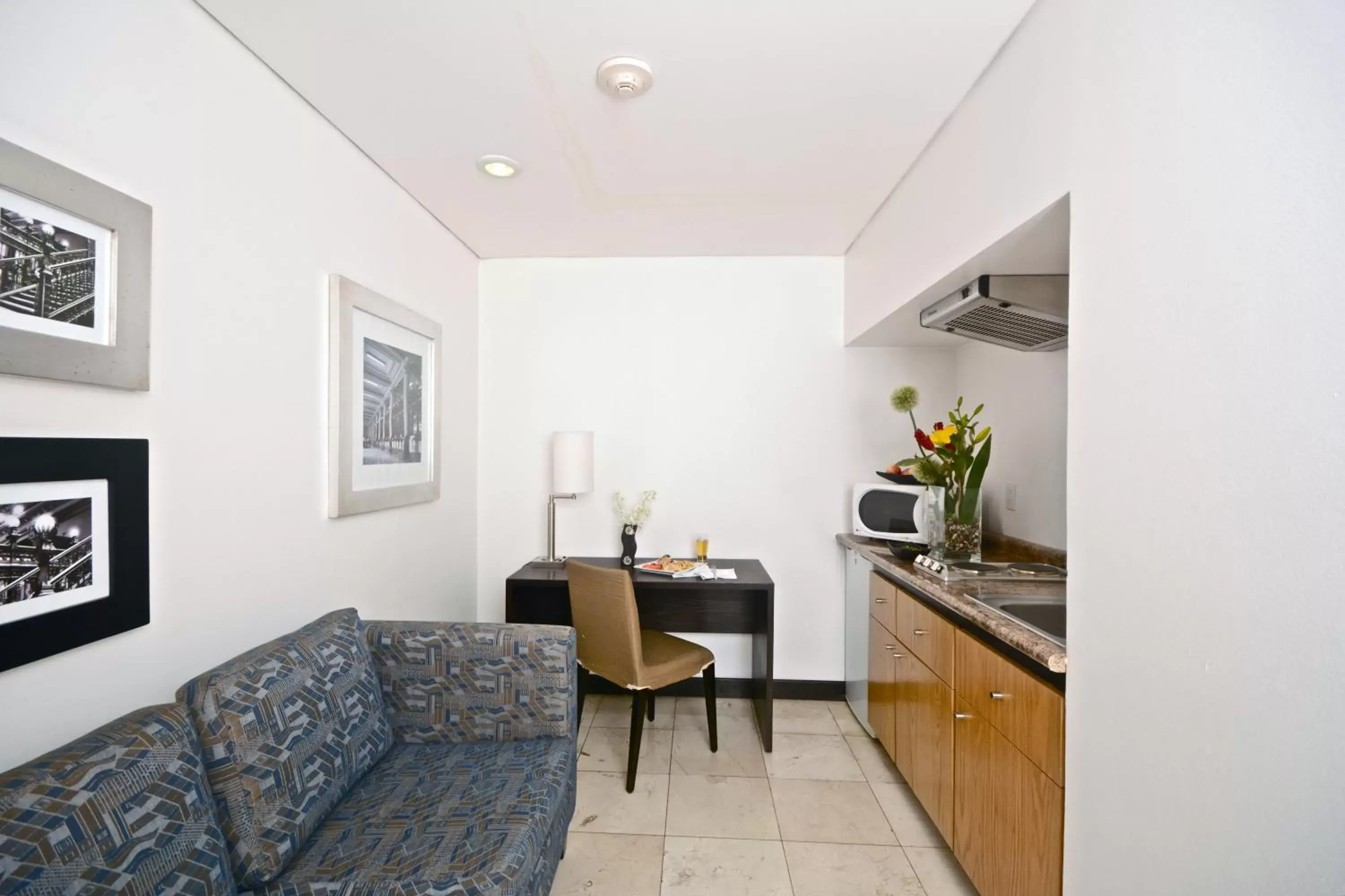 Seating area, Kitchen/Kitchenette in Hotel & Suites PF