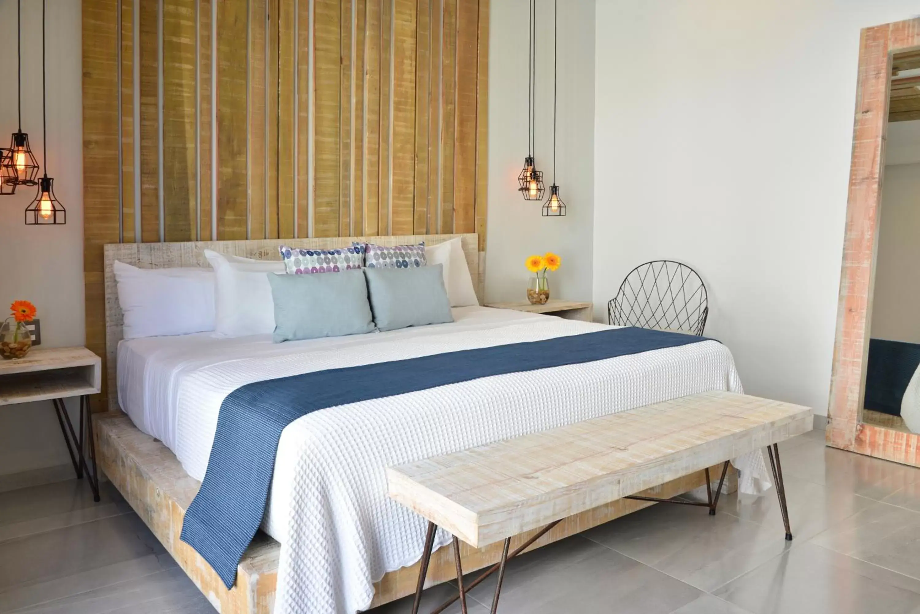 Bed in Elements Tulum Boutique Hotel