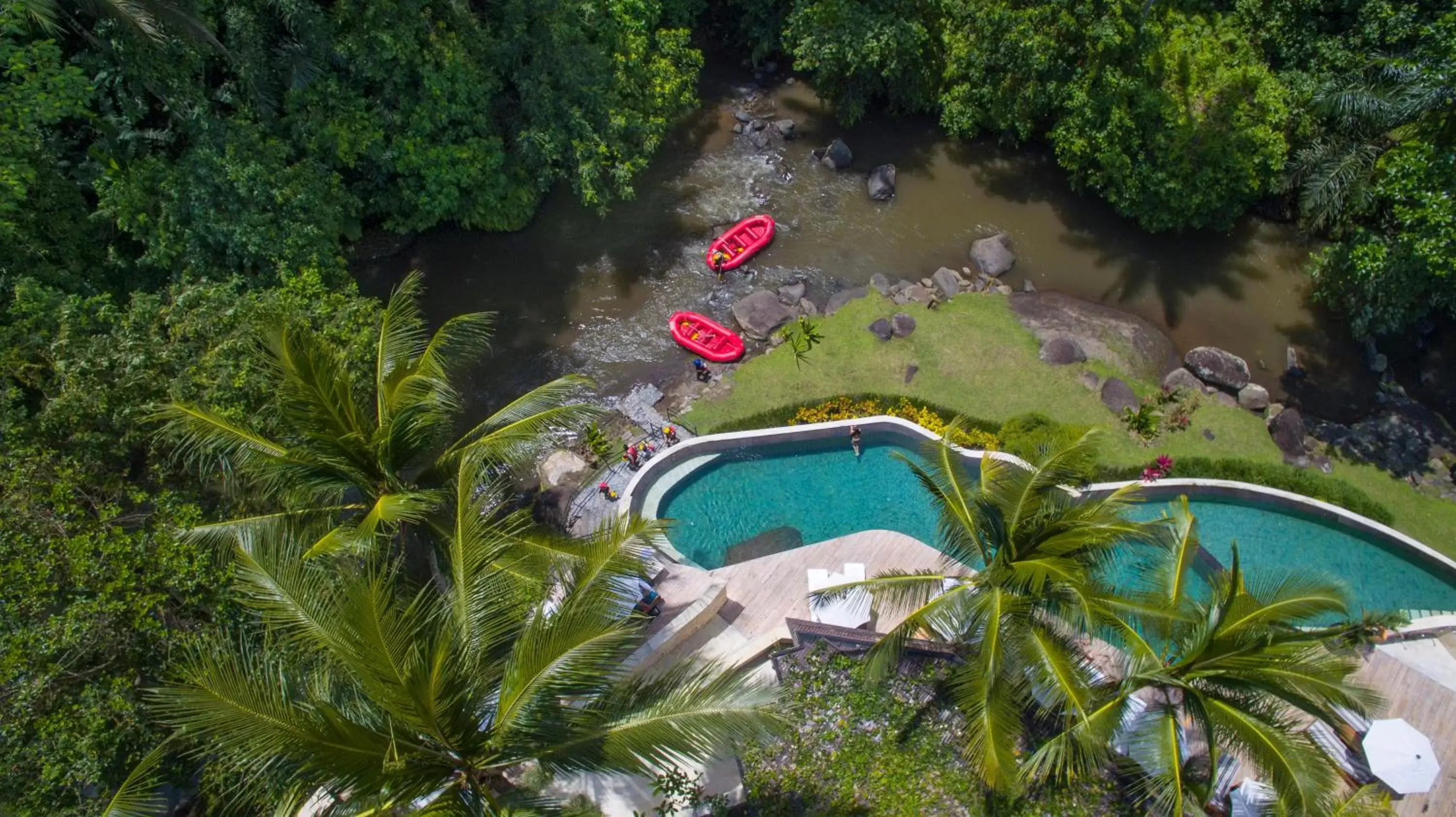 Natural landscape, Pool View in Four Seasons Resort Bali at Sayan