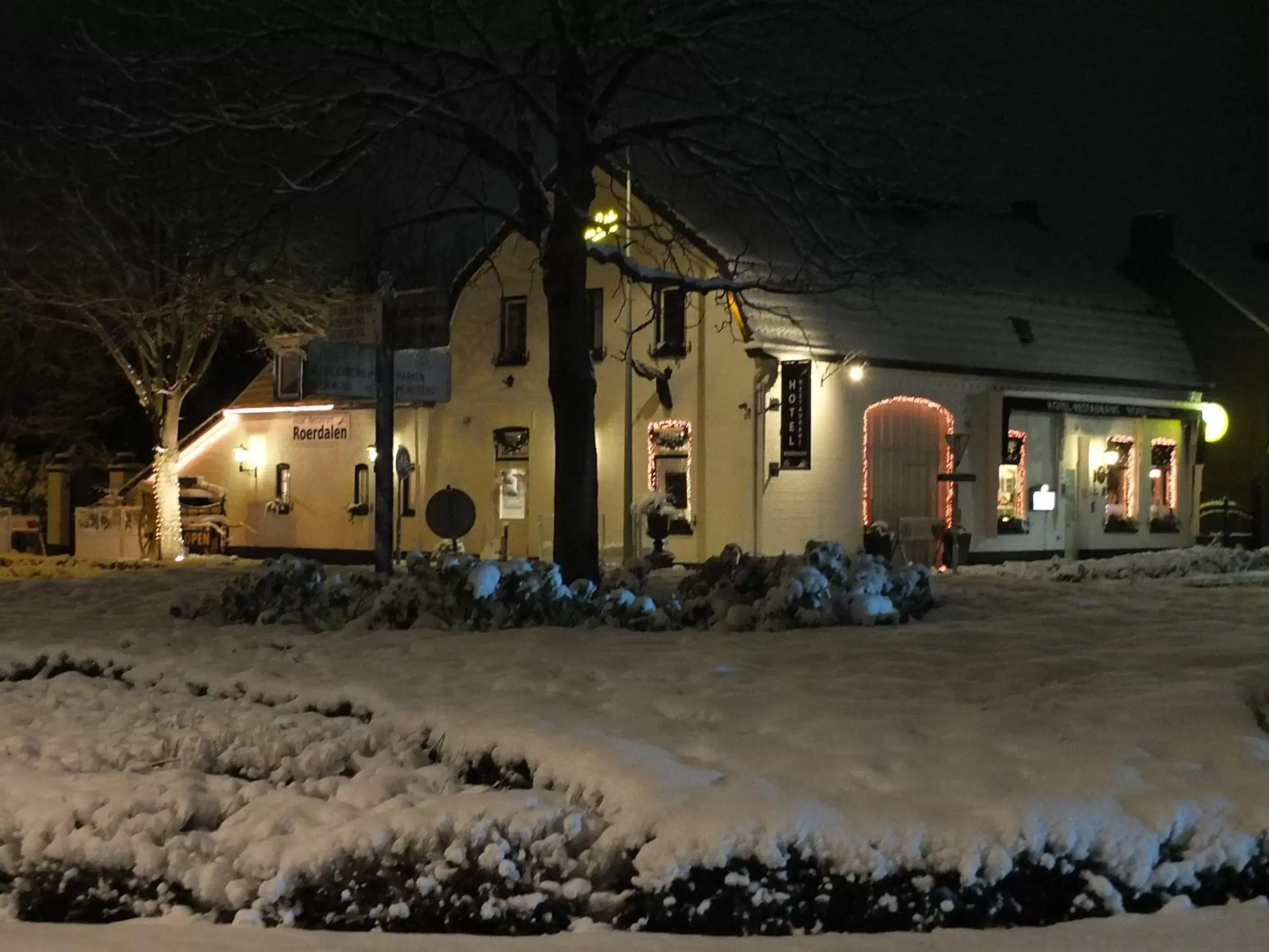 Property building, Winter in Hotel Restaurant Roerdalen