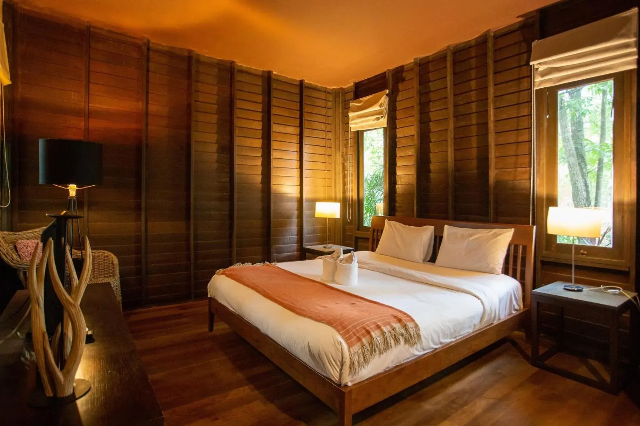 Bed in Baansuanramita Resort