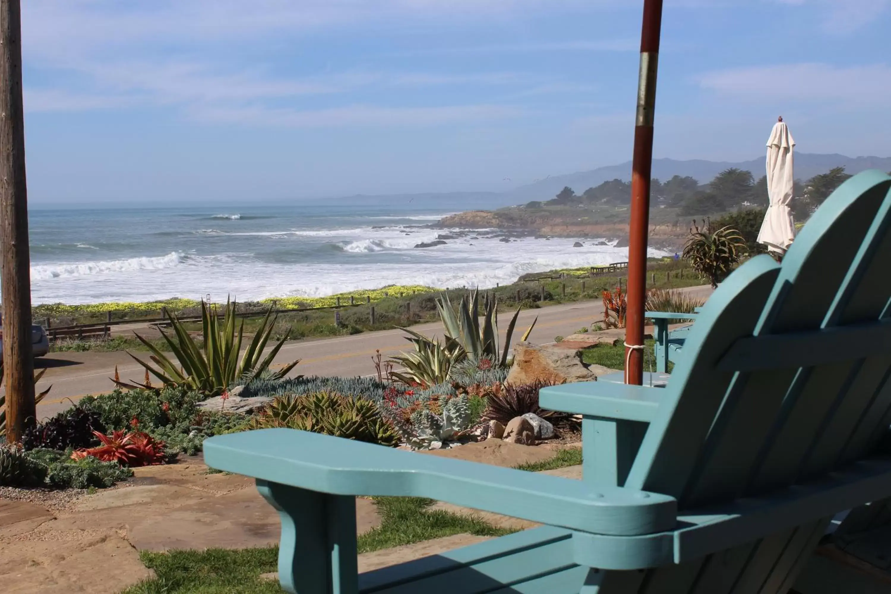 Garden view in Cambria Shores Inn