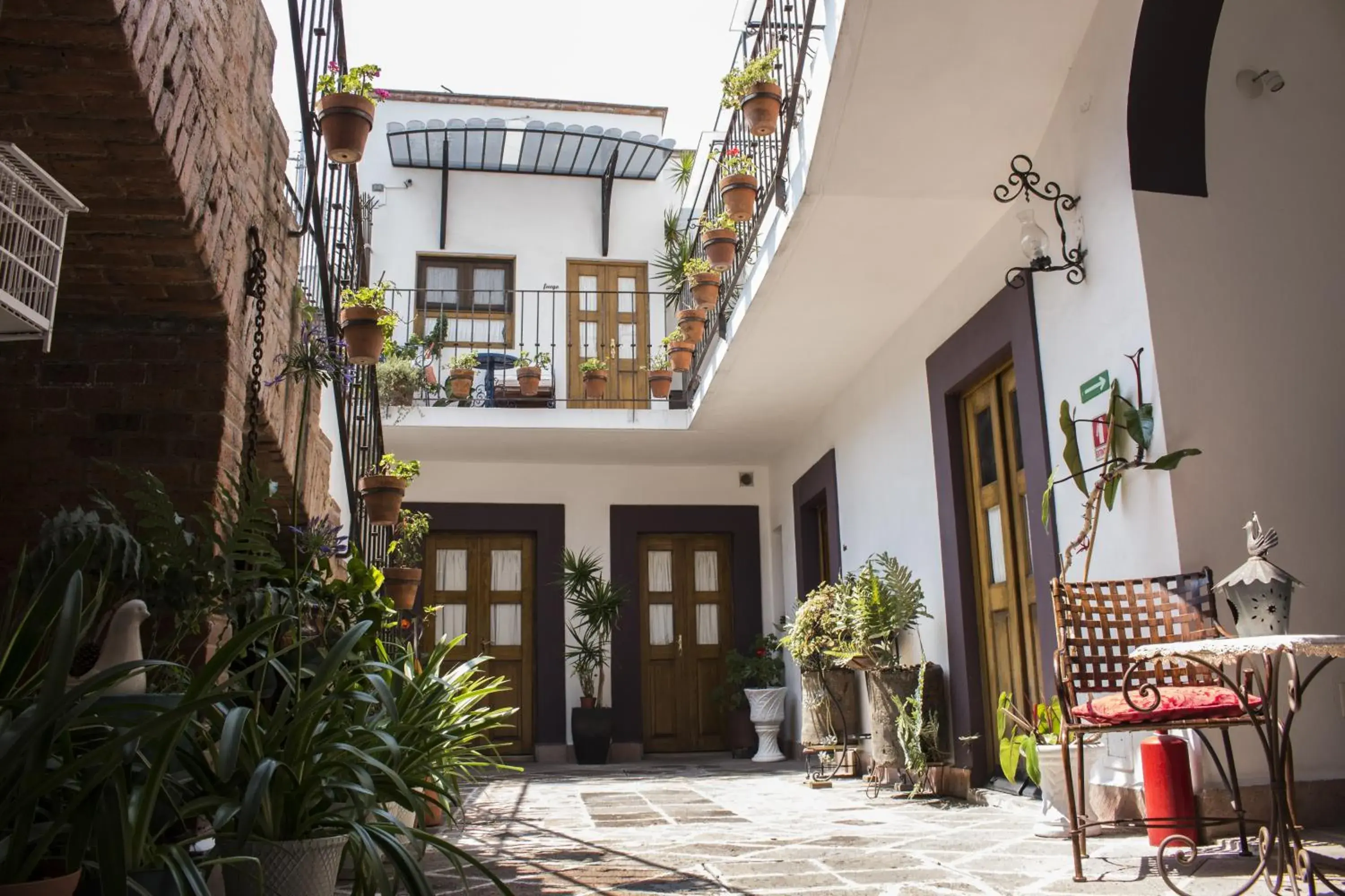 Patio, Property Building in El Serafin Hotel Boutique