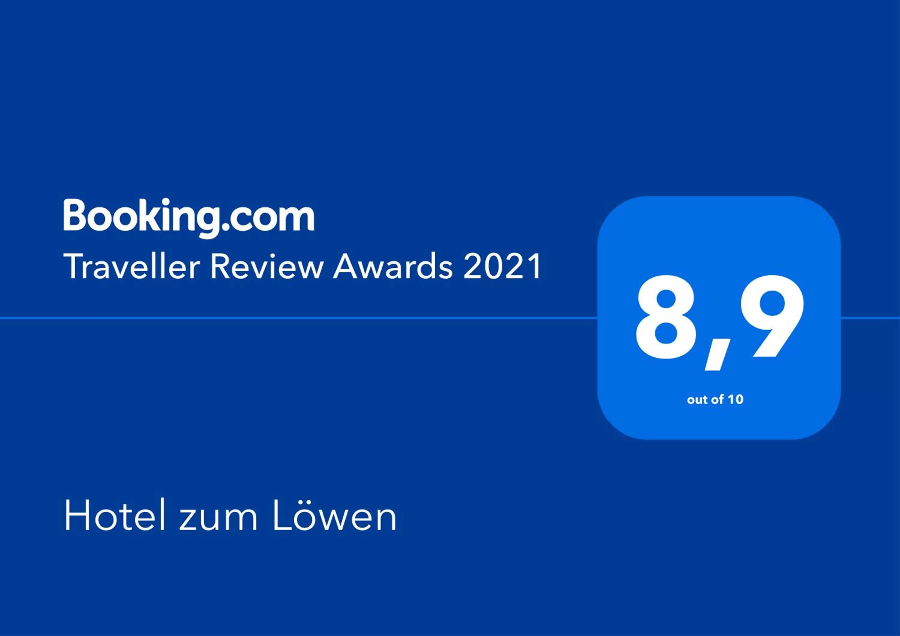 Certificate/Award in Gasthof zum Löwen