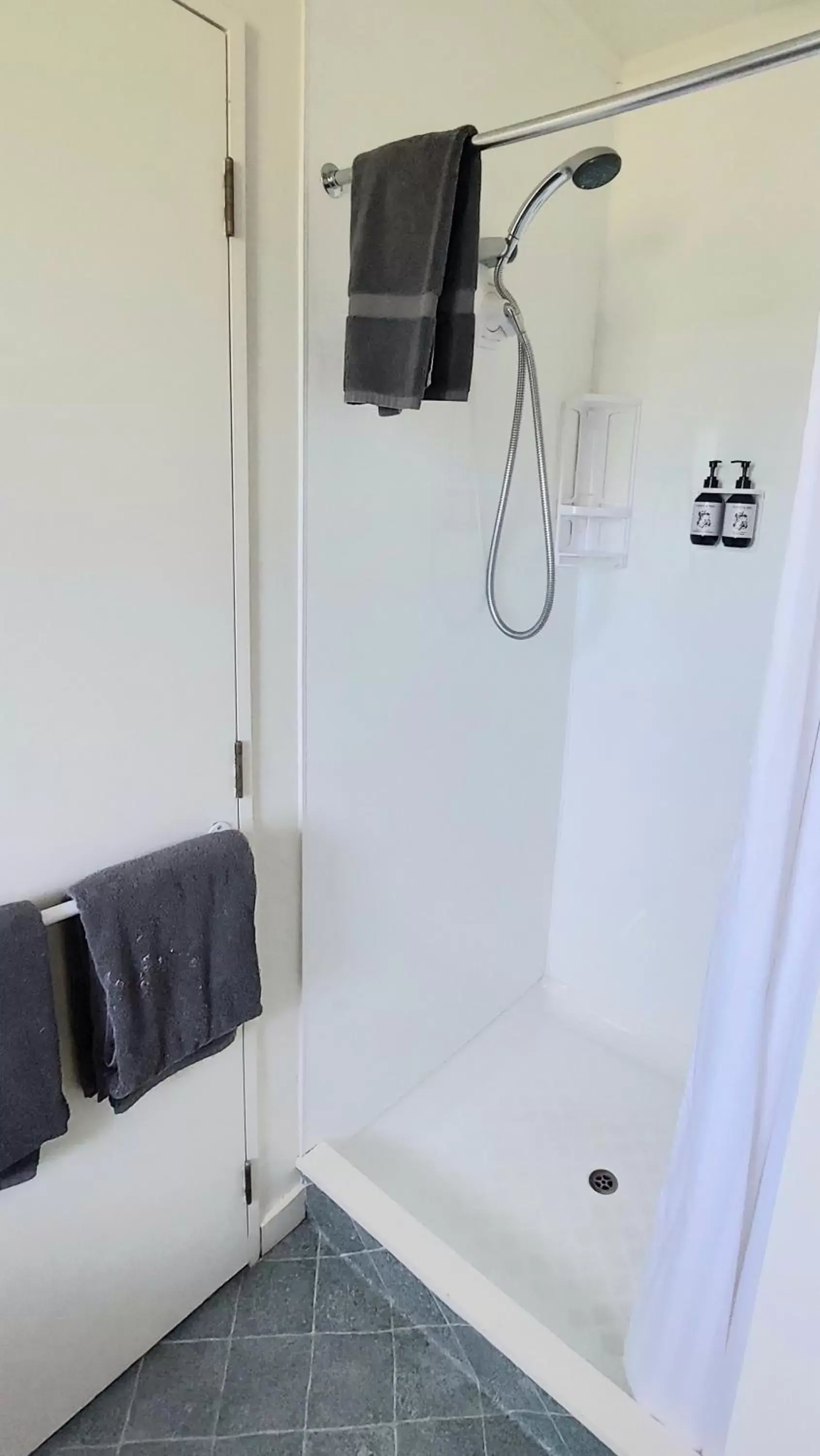 Shower, Bathroom in Lake Dunstan Motel