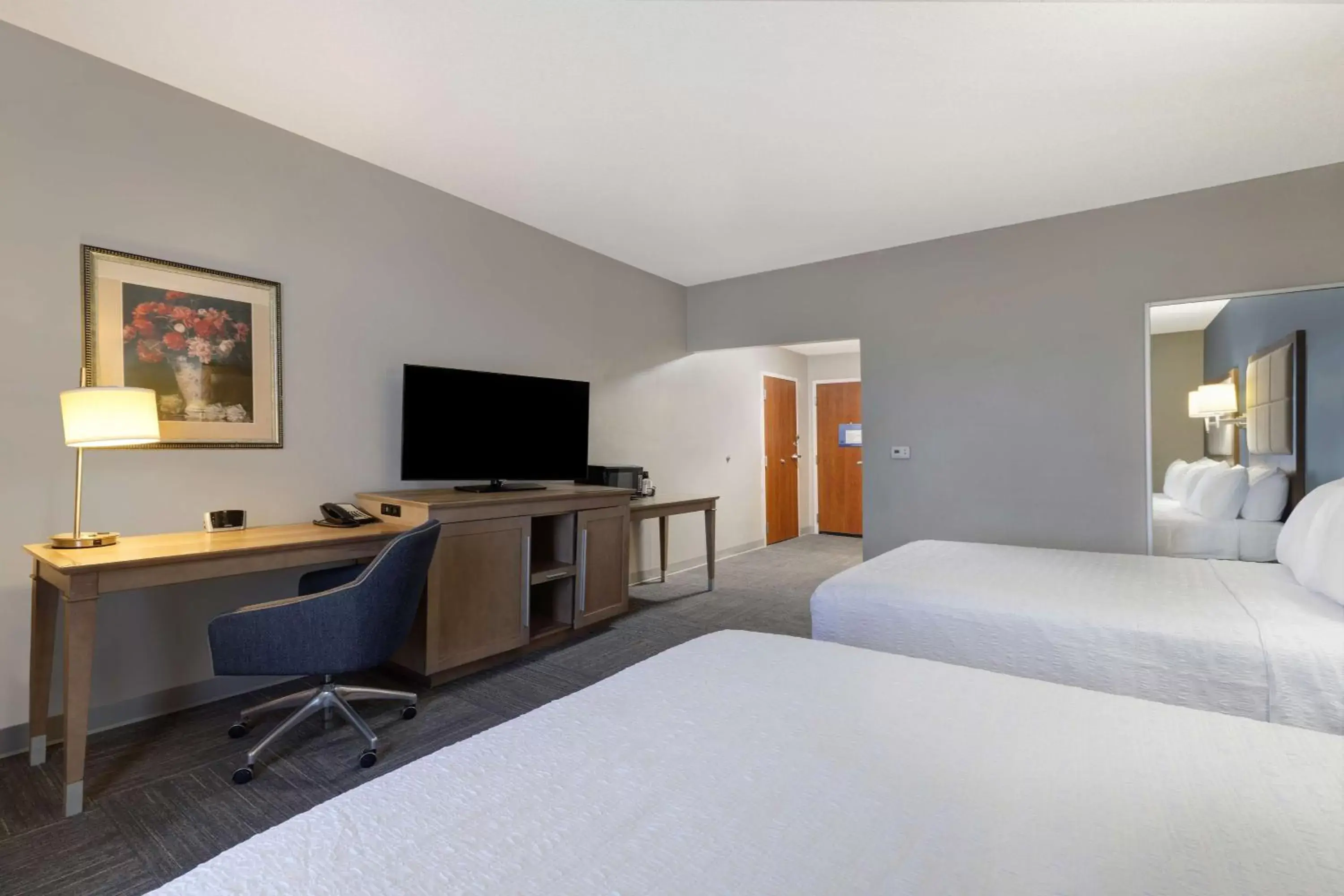 Bed, TV/Entertainment Center in Hampton Inn Victoria