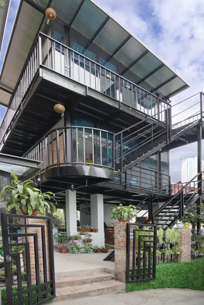 Property Building in Almor Hostel With Pool in right center