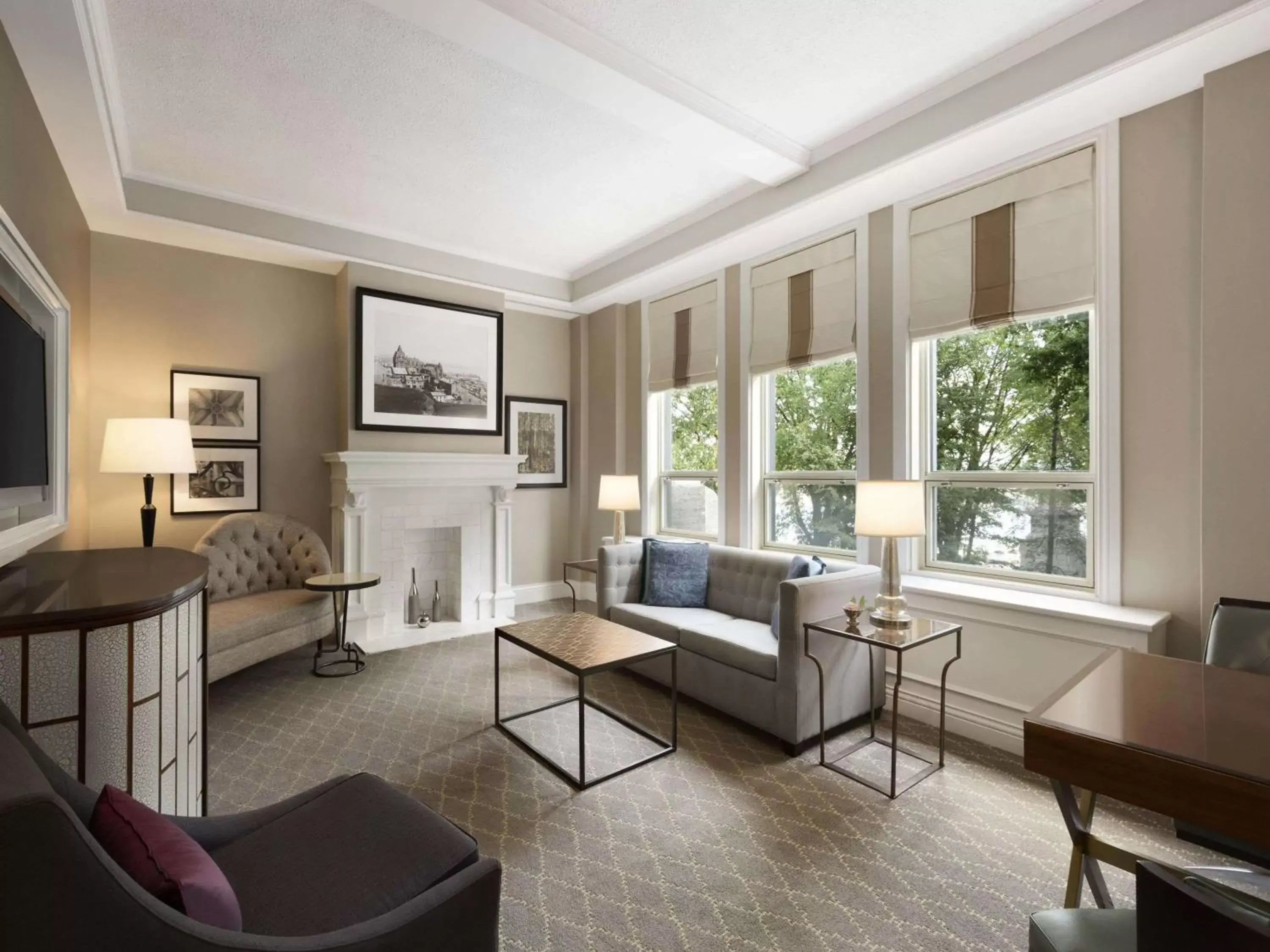 Bedroom, Seating Area in Fairmont Le Chateau Frontenac