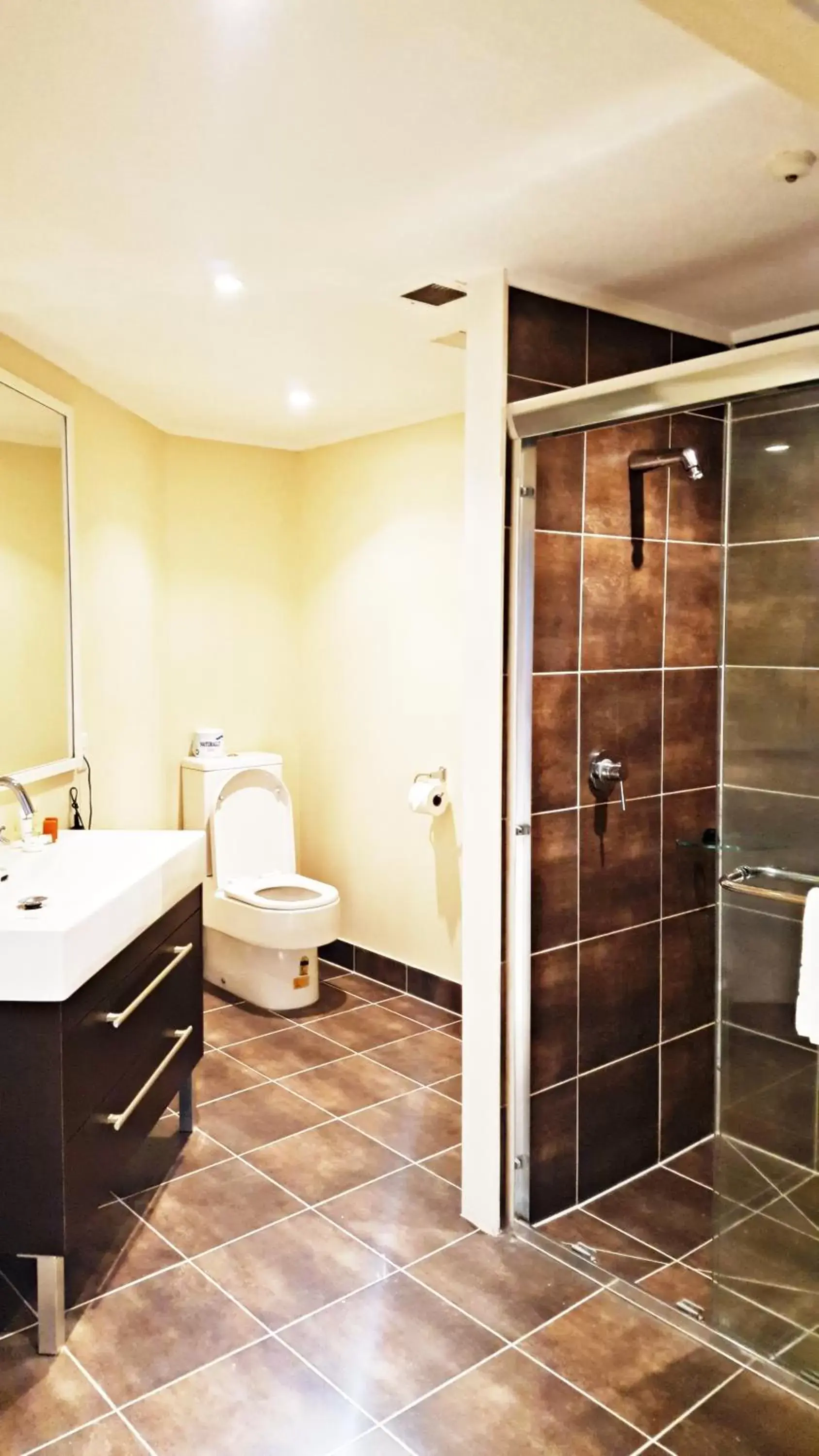 Bathroom in Auckland Airport Kiwi Hotel