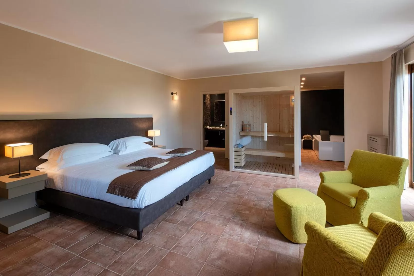 Sauna, Bed in Altarocca Wine Resort Adults Only