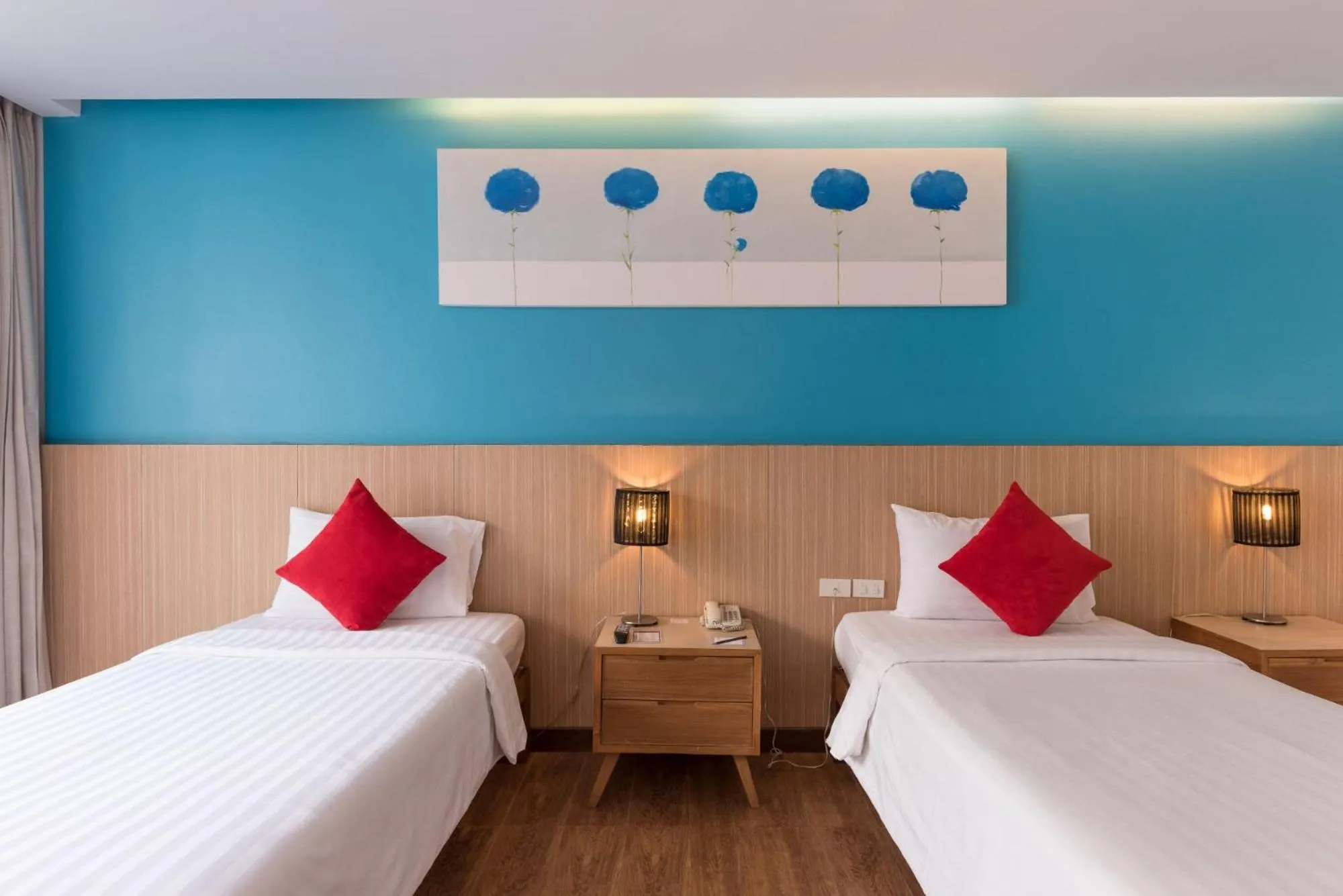 Bed in Hotel J Pattaya