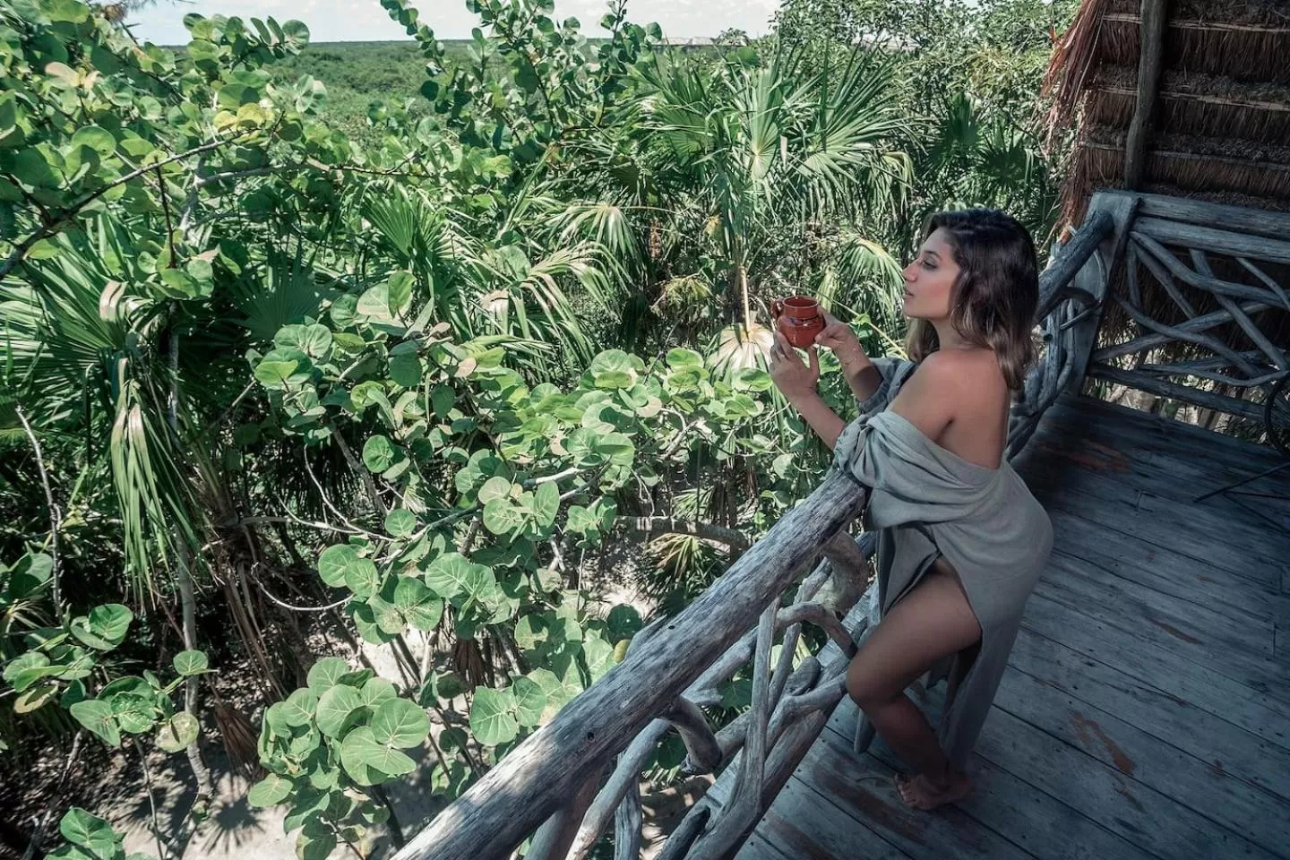 People in Hidden Treehouse Tulum Eco-Hotel