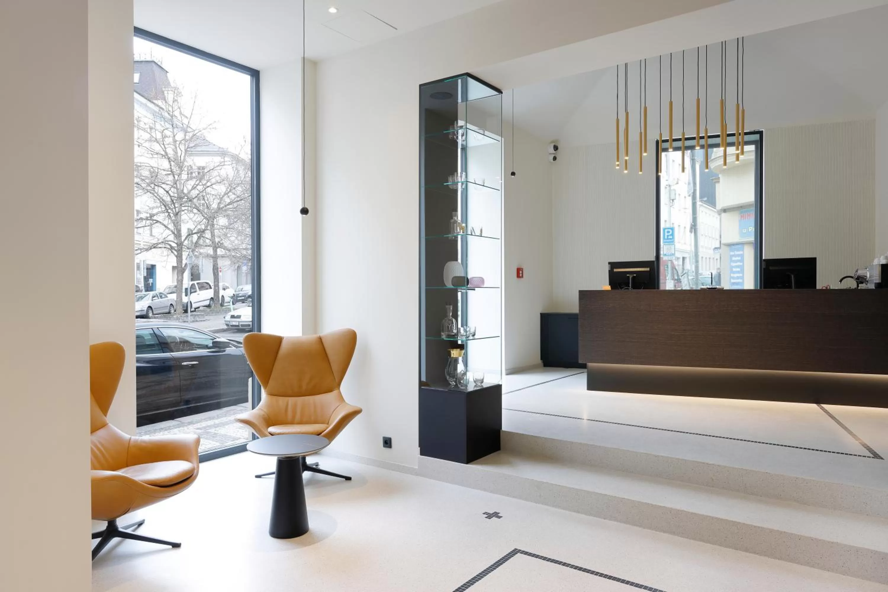 Seating area in Hotel Prokop Square