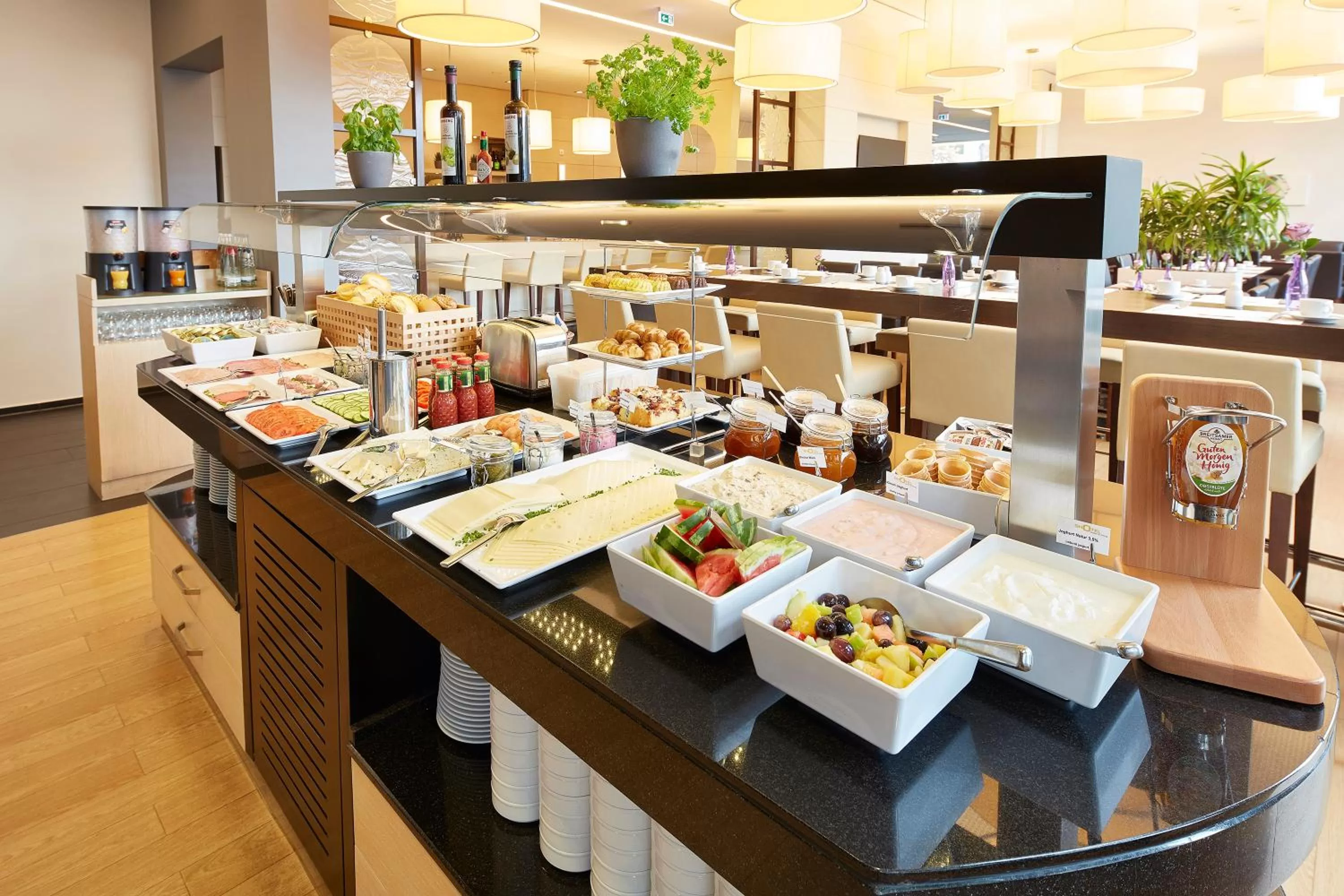 Buffet breakfast in GHOTEL hotel & living Koblenz