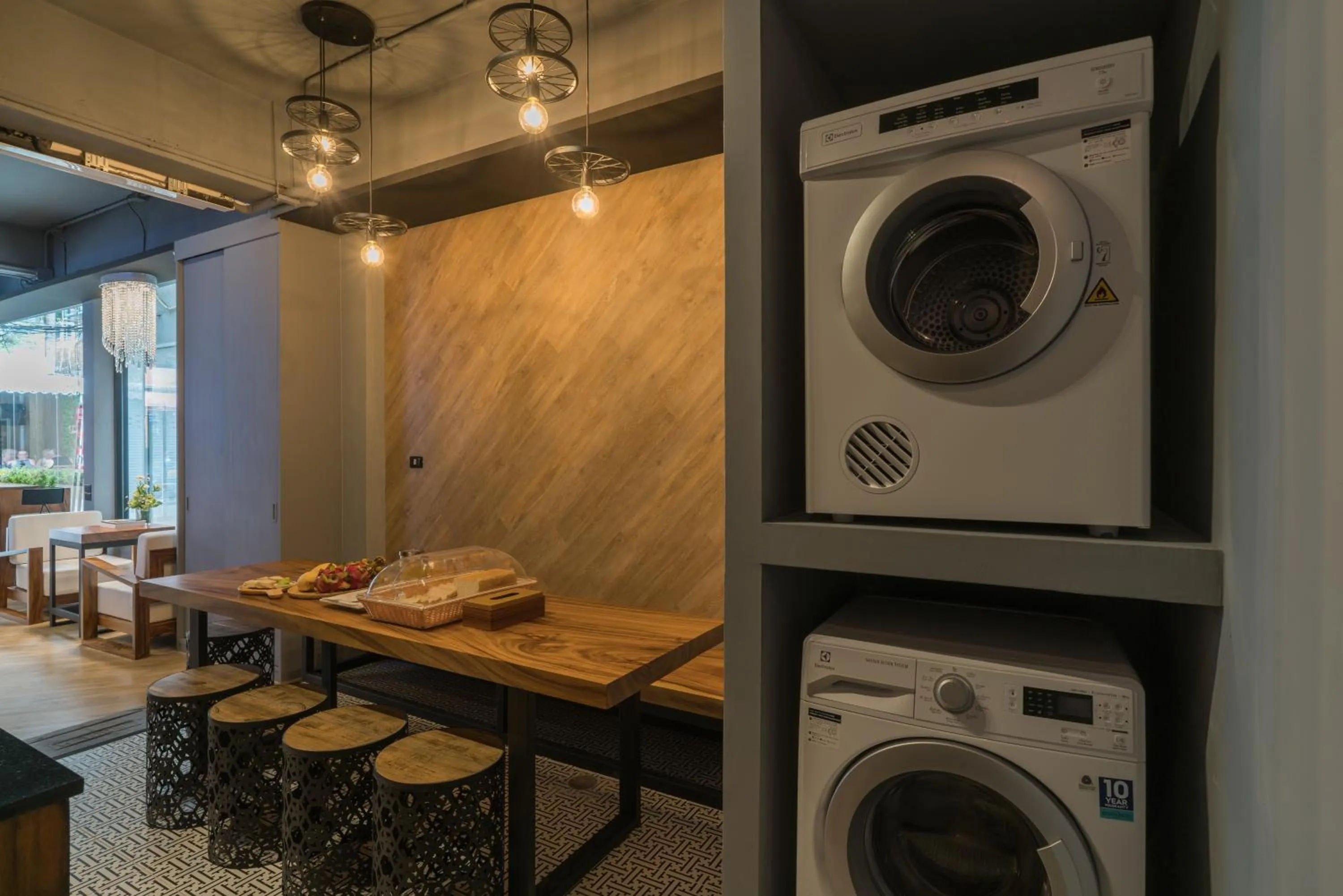 Communal kitchen in Sleep Box Patong Hostel