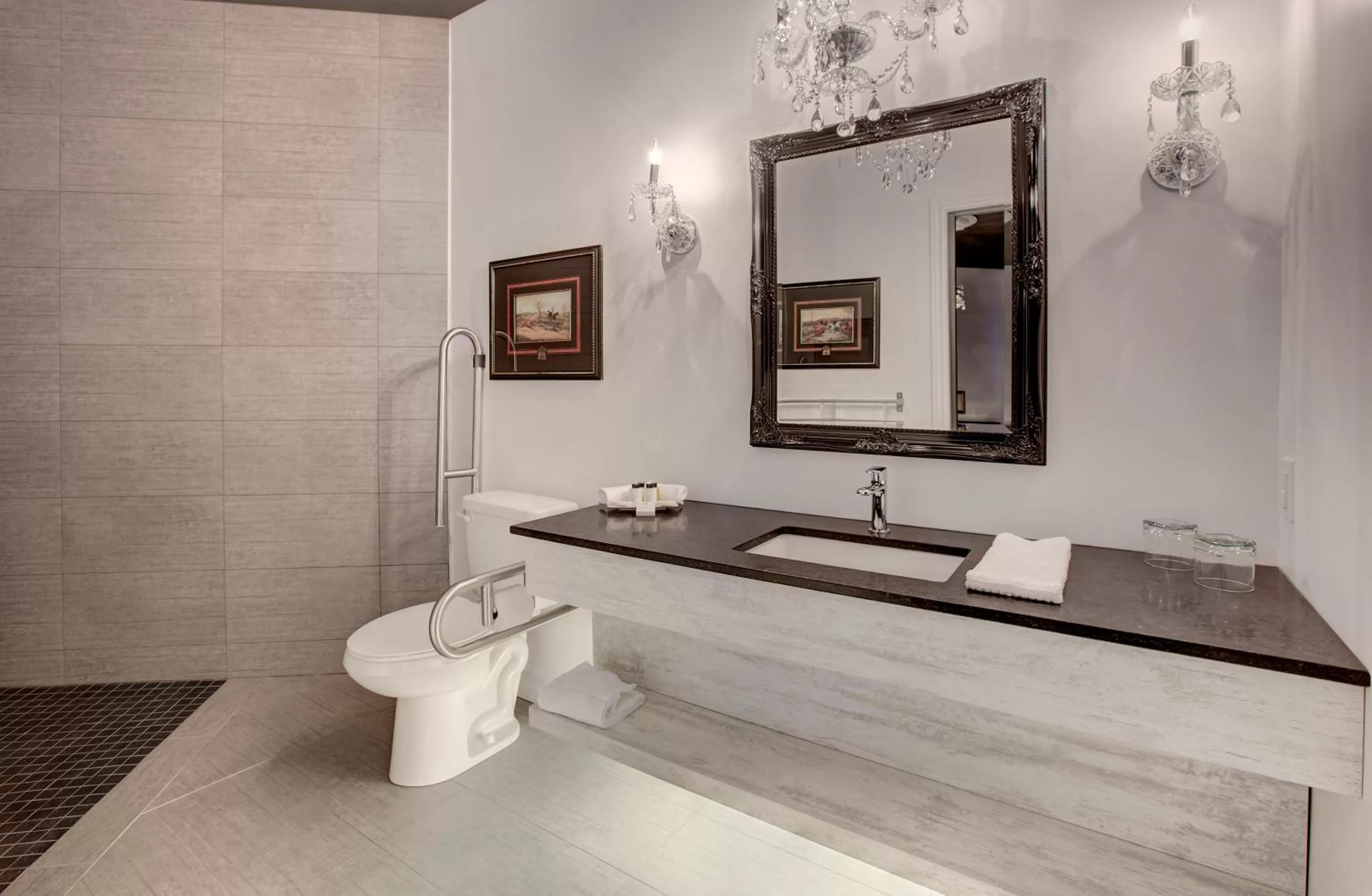 Toilet in Hotel Historique et Manoir Route 66