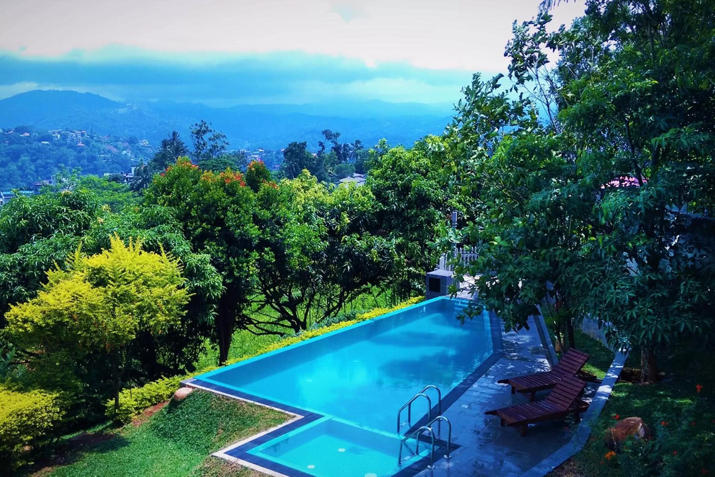 Pool view in The Kandyan Villa