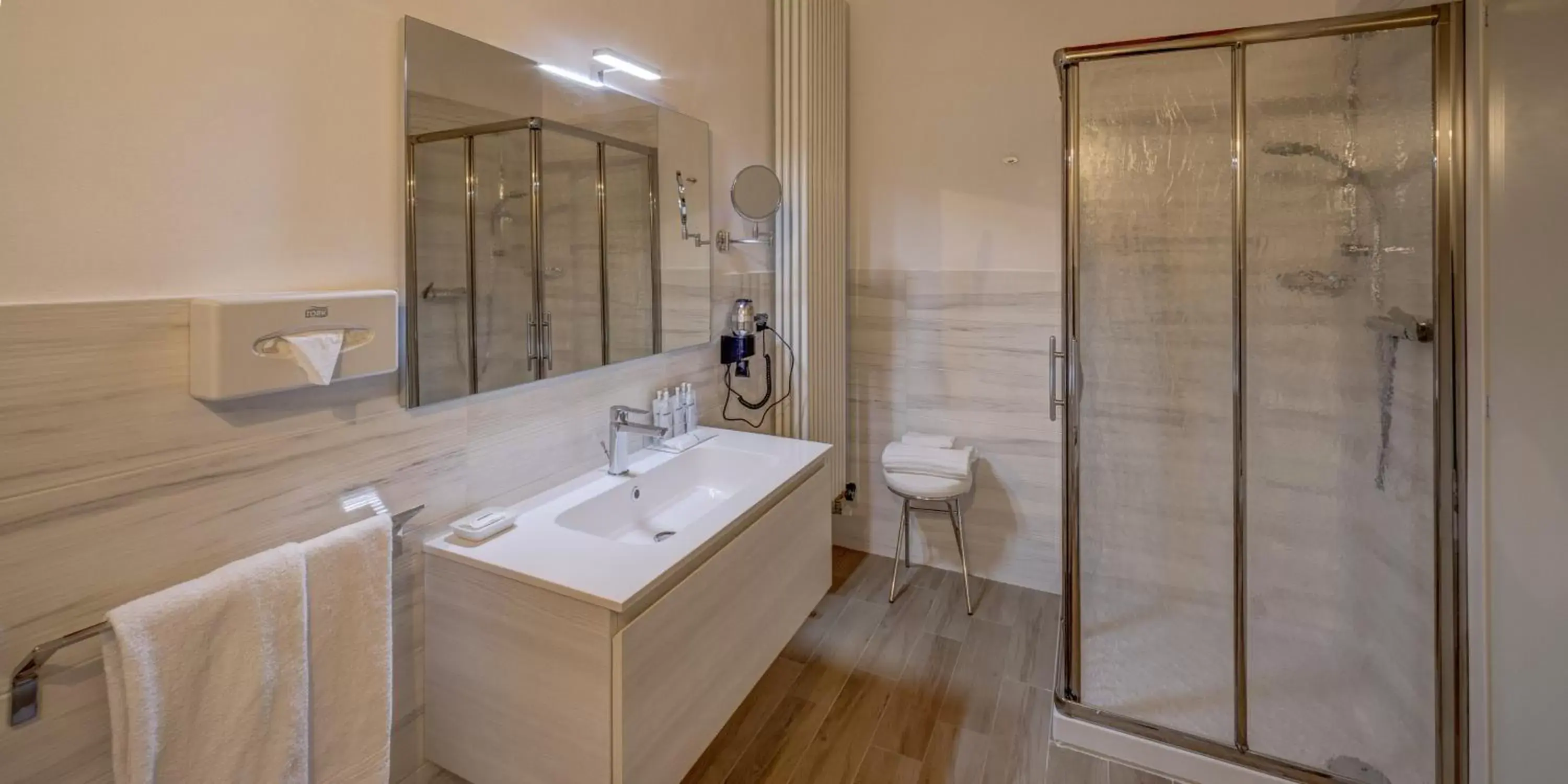 Shower, Bathroom in Hotel Cortaccia Sanvitale