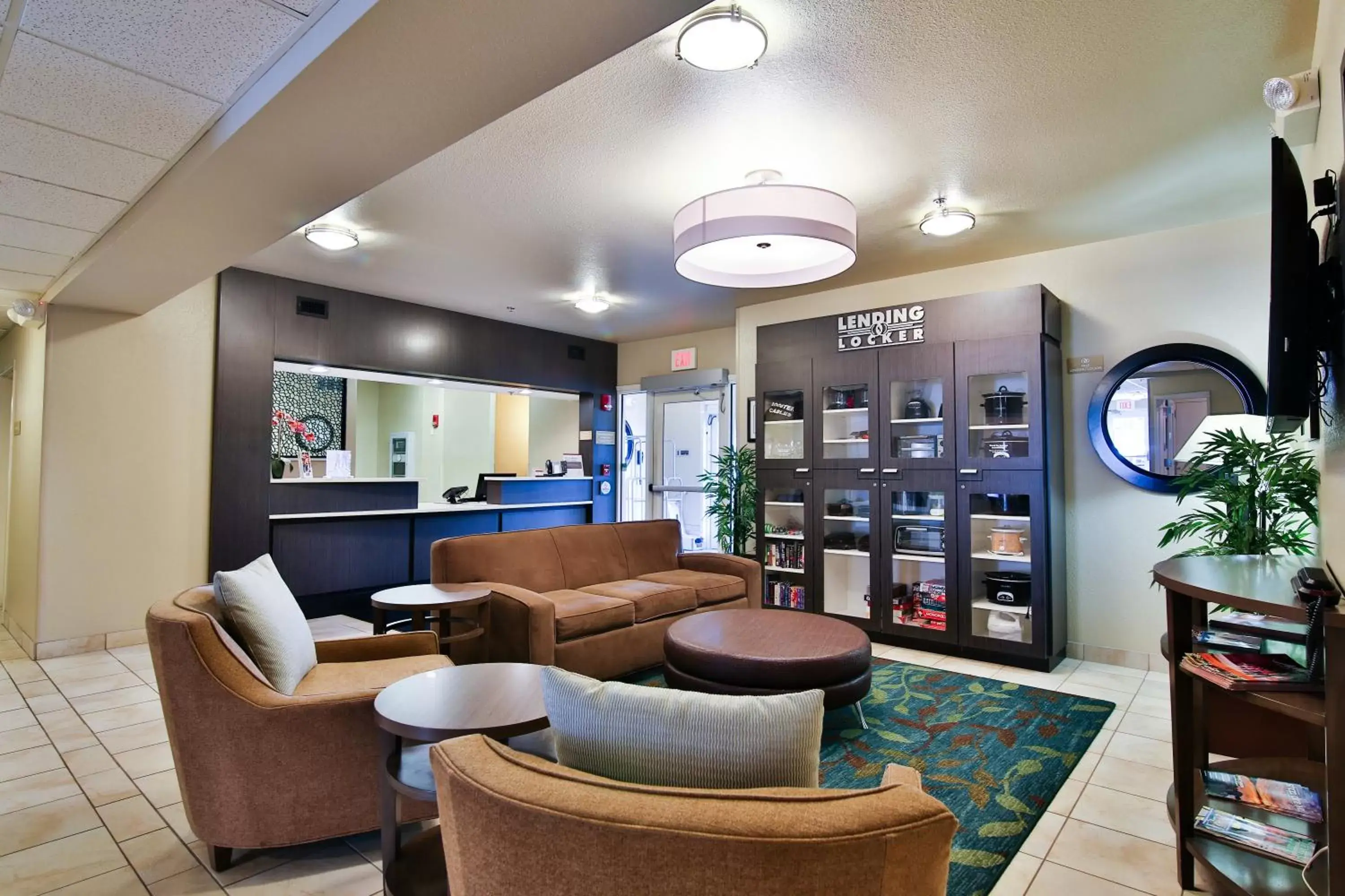 Property building, Lobby/Reception in Candlewood Suites Bismarck