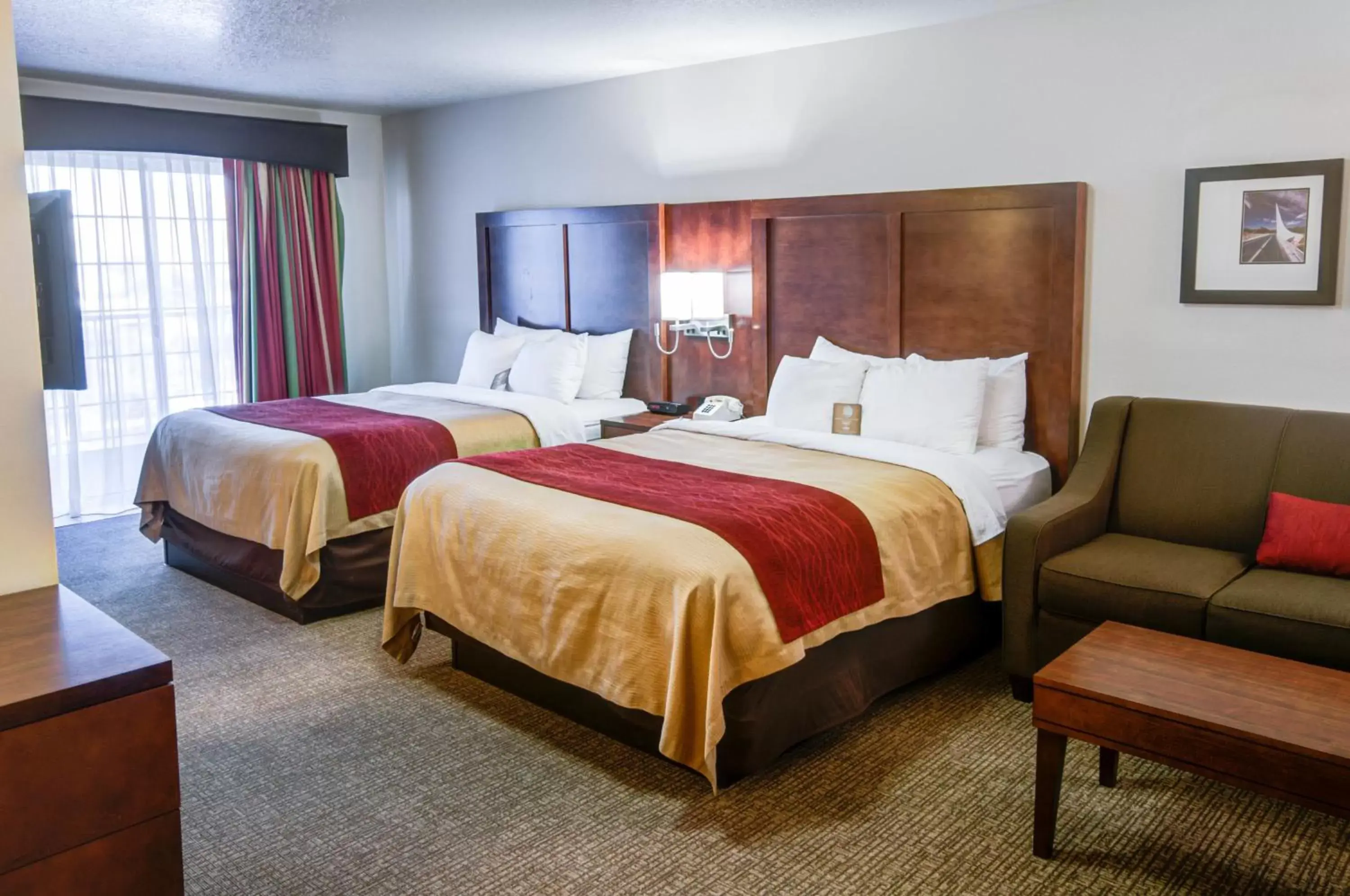 Queen Room with Two Queen Beds and Sofa Bed - Non-Smoking in Comfort Inn Redding
