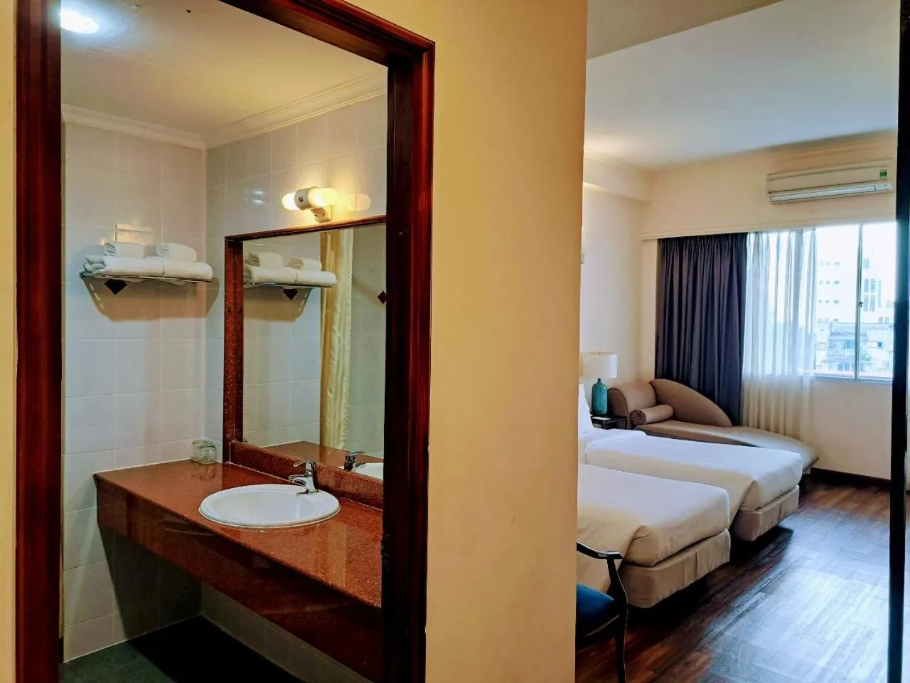 Bed in Liberty 2 Hotel