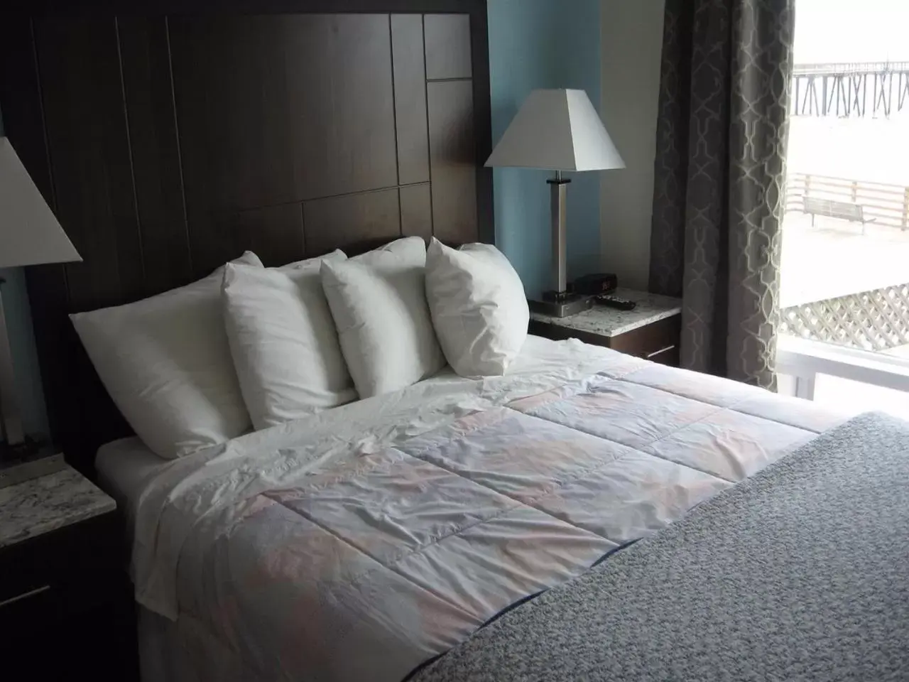 Bed in Dolphin Cove Motel