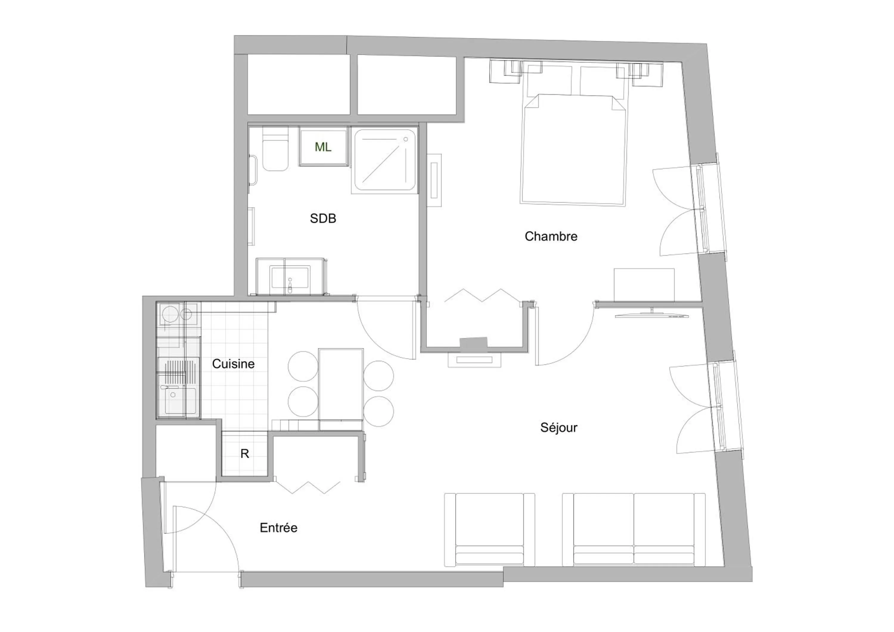 Floor plan in Résidence Palais Étoile