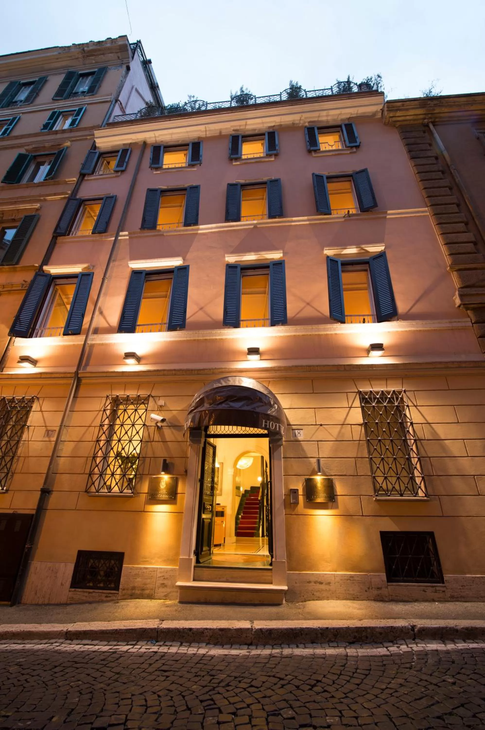 Facade/entrance in Hotel Gregoriana