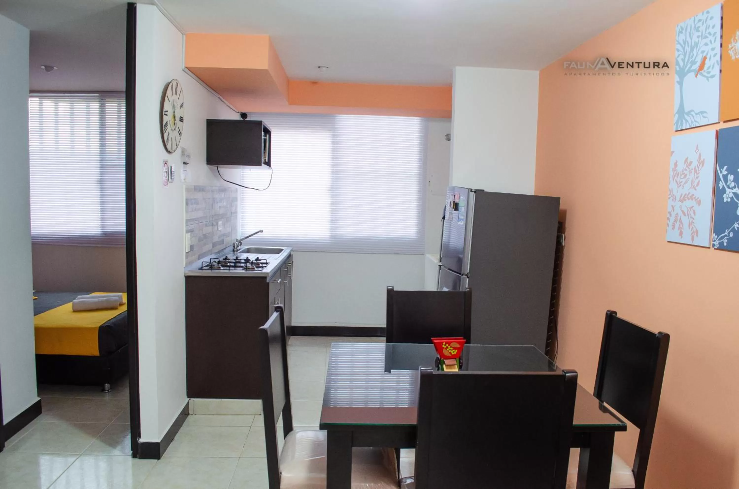 Kitchen or kitchenette in Apartamento Primer Piso 2km del Parque del Café