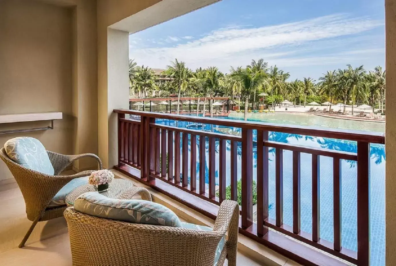 Balcony/Terrace, Pool View in The Ritz-Carlton Sanya, Yalong Bay