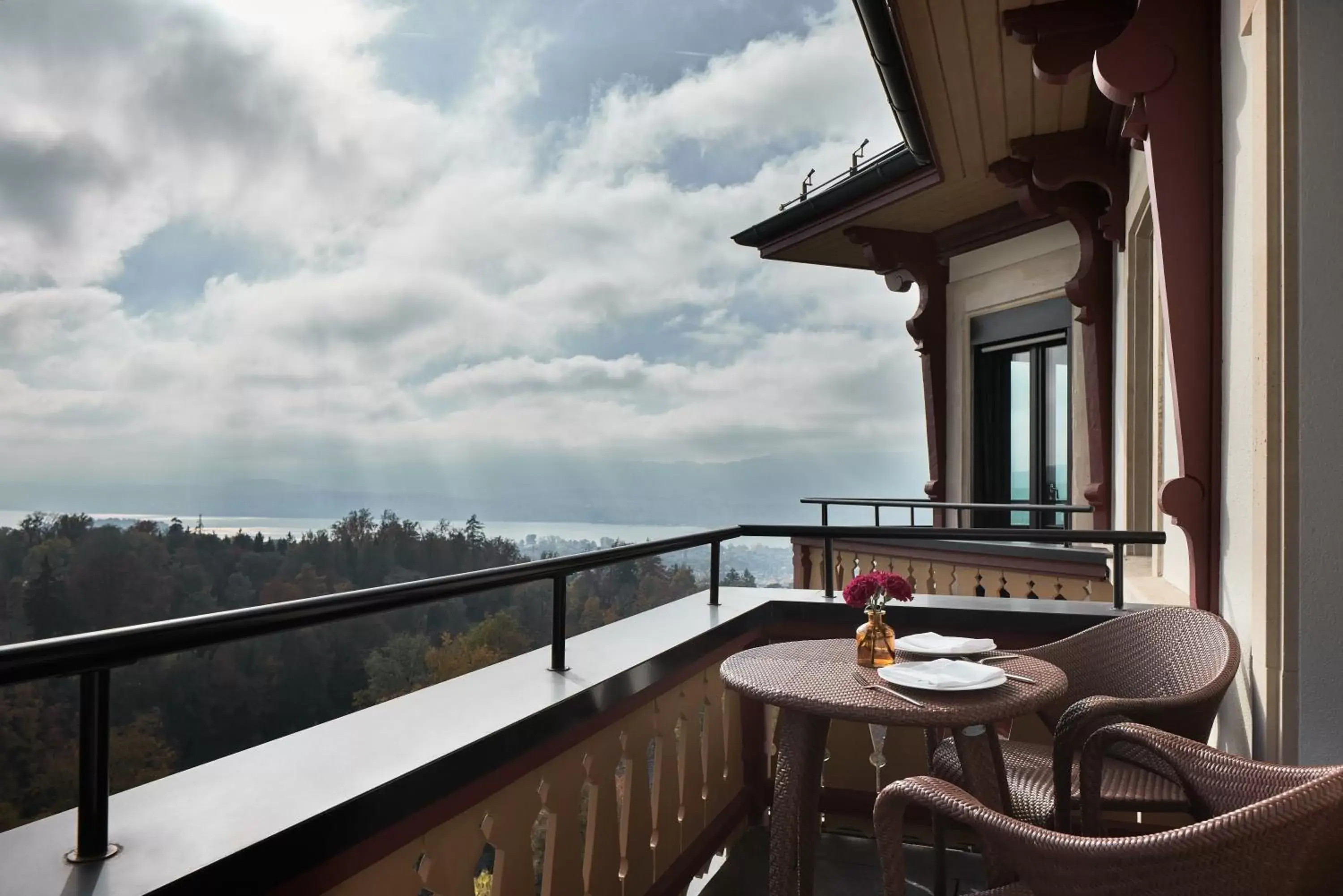 Lake view, Balcony/Terrace in The Dolder Grand