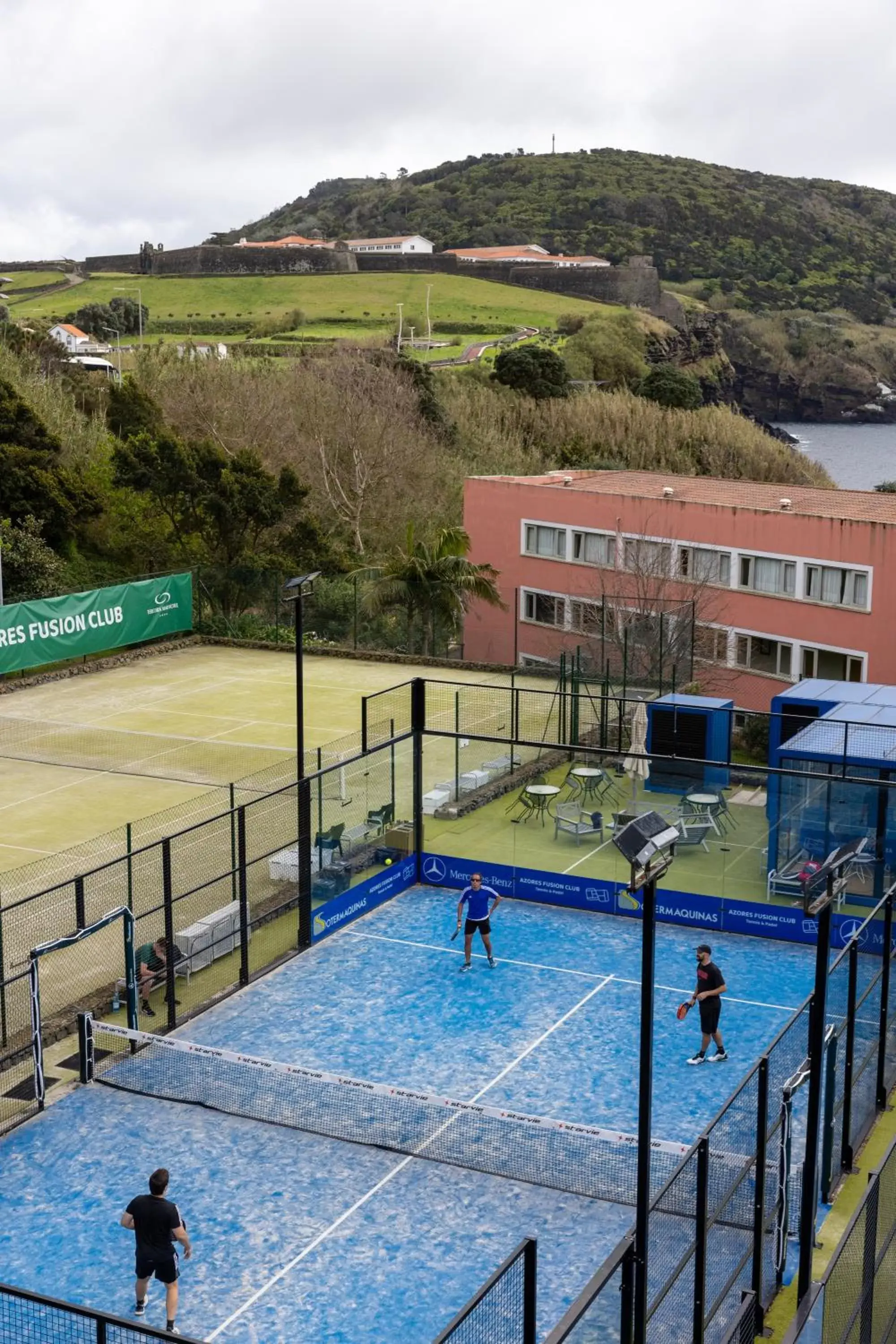 Tennis court, Pool View in Terceira Mar Hotel