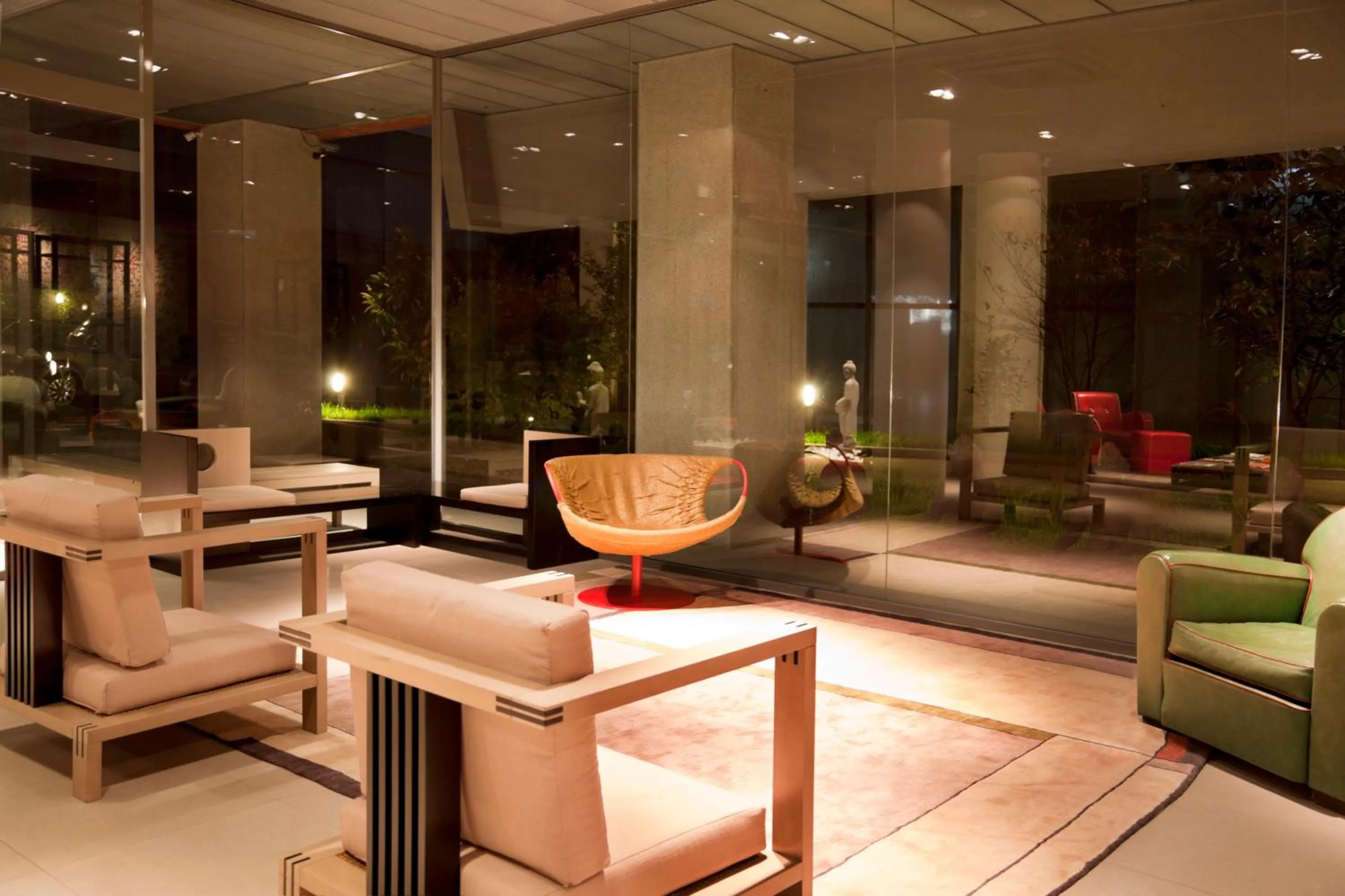 Seating area in Zambala Luxury Apartments