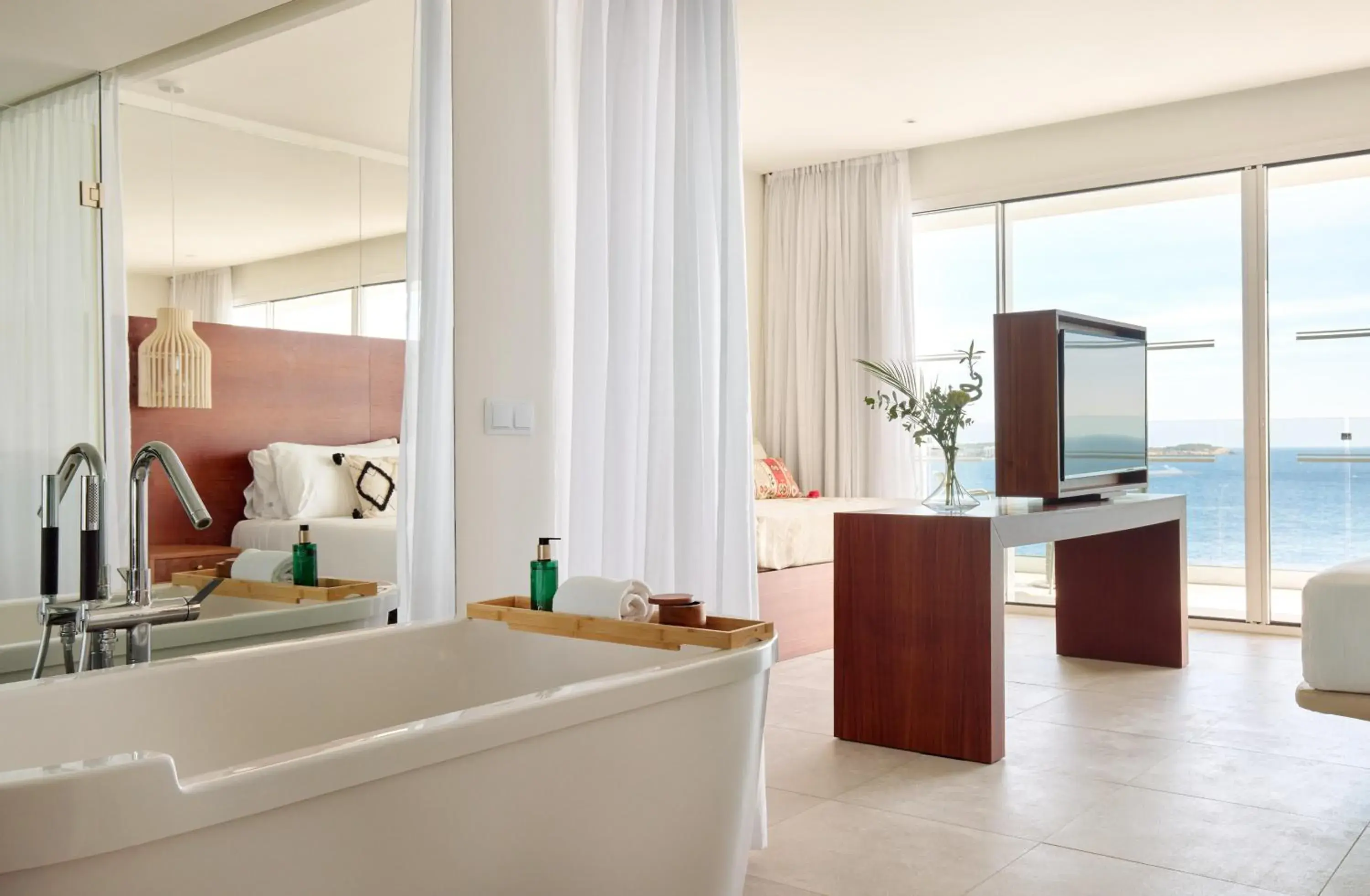 Bathroom, TV/Entertainment Center in Sol Beach House Ibiza - Adults Only