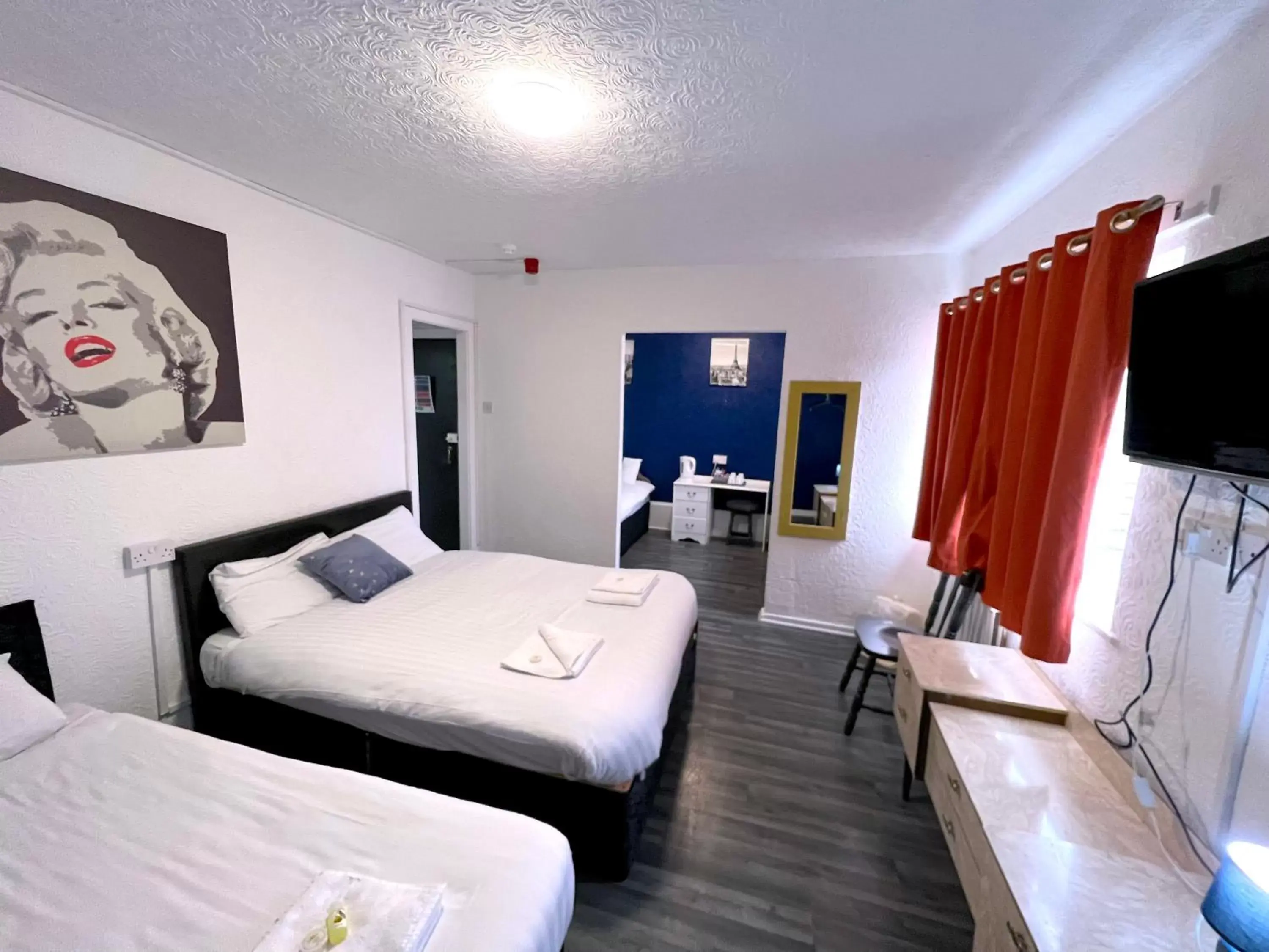 Bedroom in Calypso hotel Blackpool