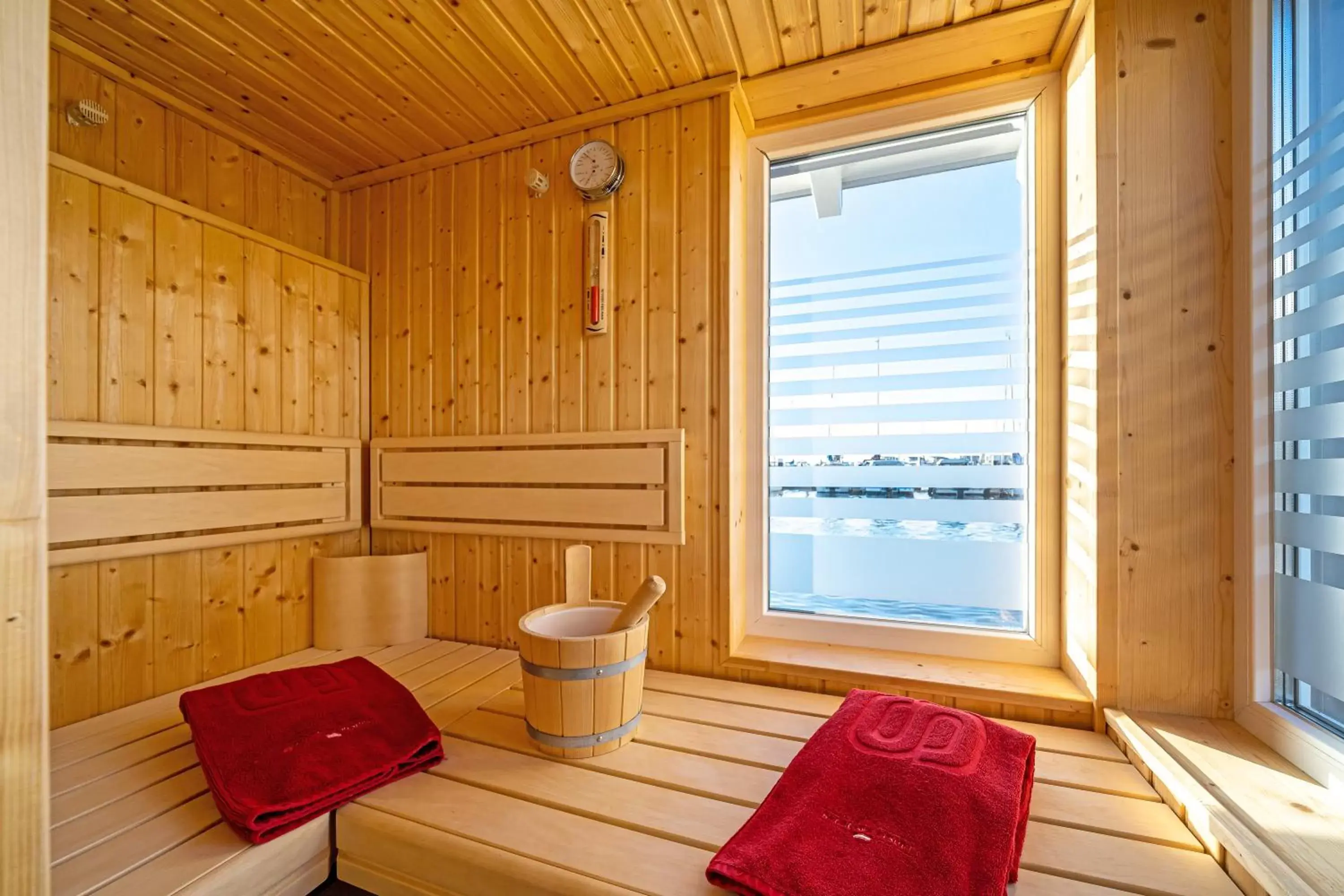 Sauna in Schwimmende Häuser im BALTIC SEA RESORT