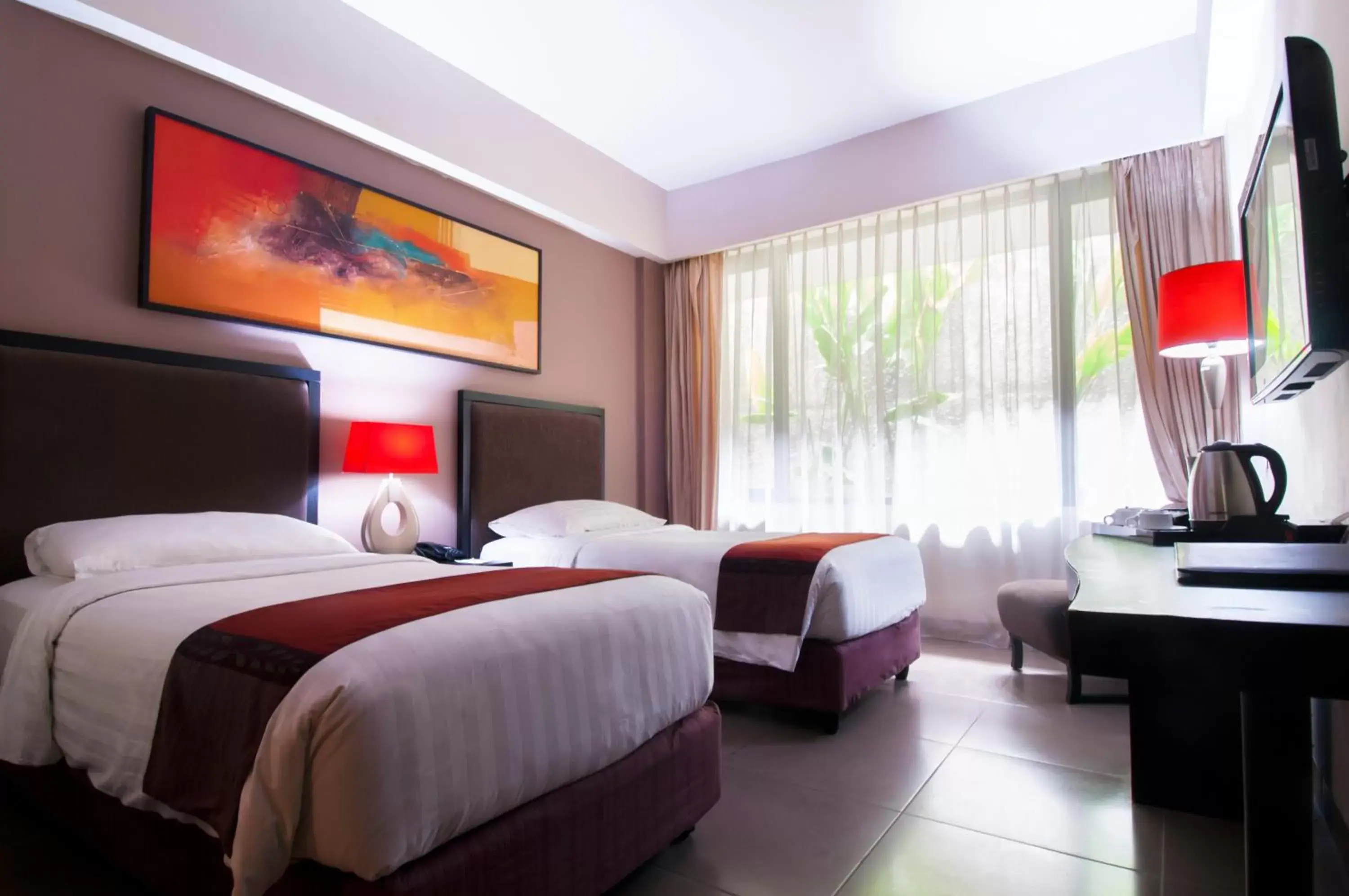 Bedroom, Bed in 100 Sunset Kuta Hotel & Ballroom Bedroom, Bed in 100 Sunset Kuta Hotel & Ballroom