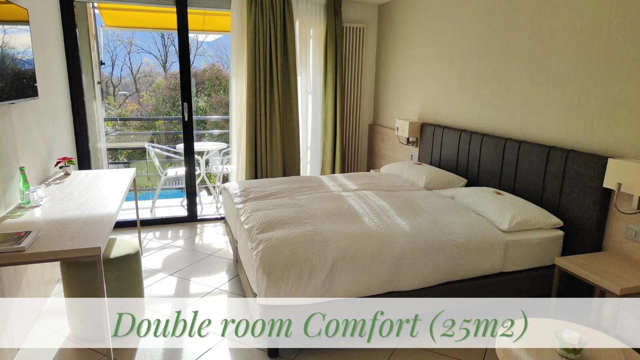 Comfort Double Room with Balcony in Hotel Nessi Locarno