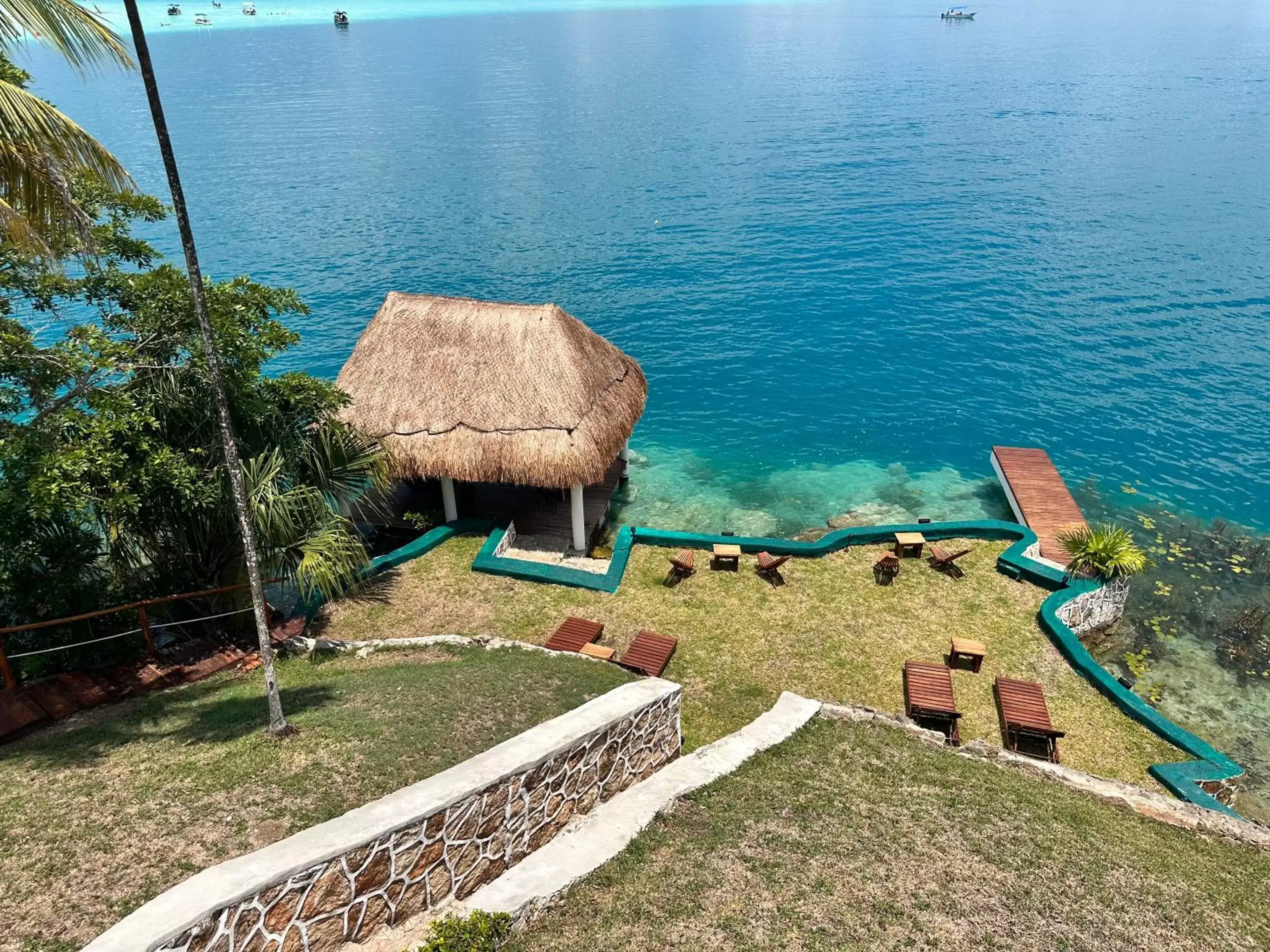 Bird's-eye View in bacalar My Love Front Laguna