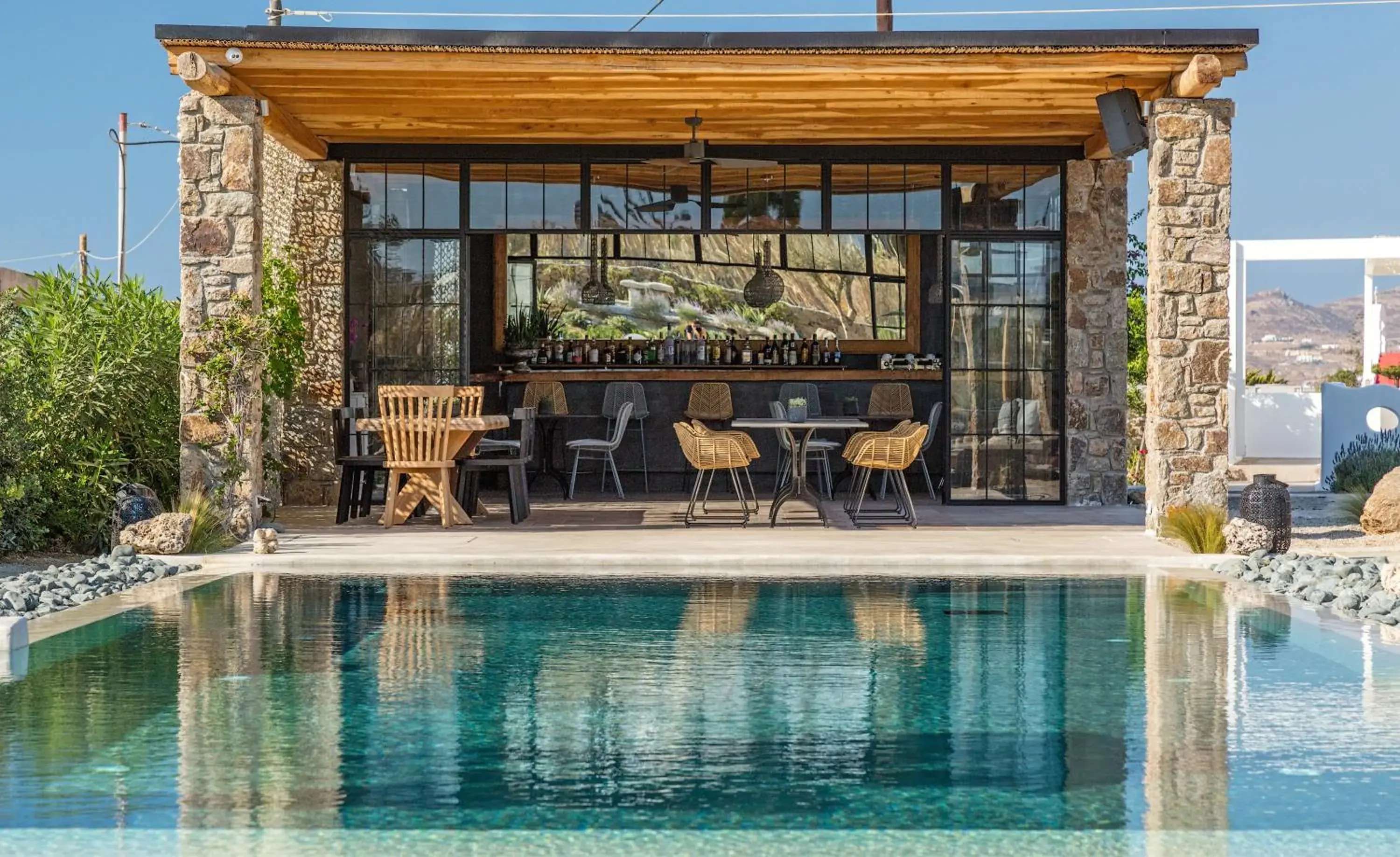 Lounge or bar, Swimming Pool in Portes Suites & Villas Mykonos