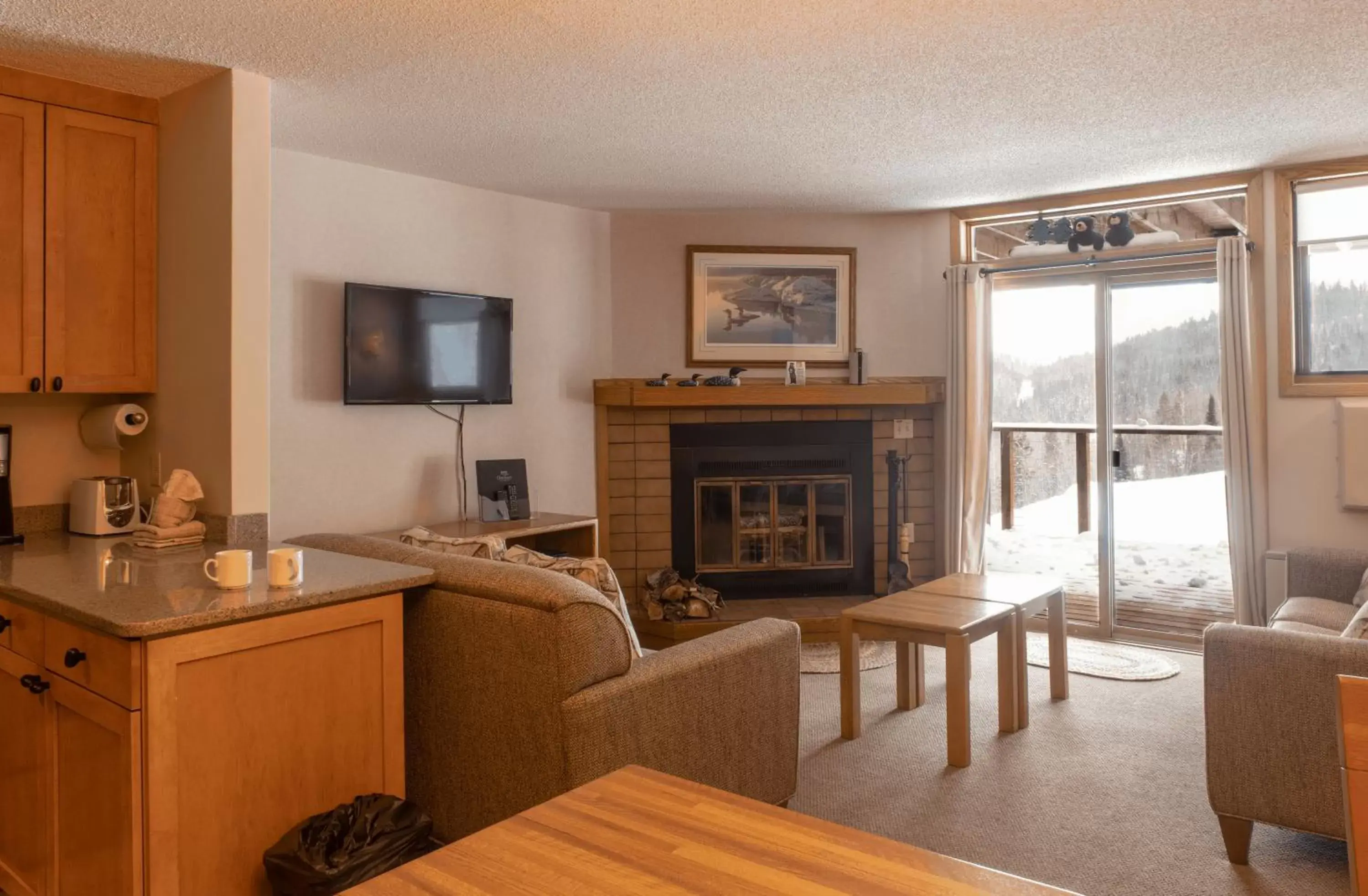 Living room, TV/Entertainment Center in Caribou Highlands Lodge