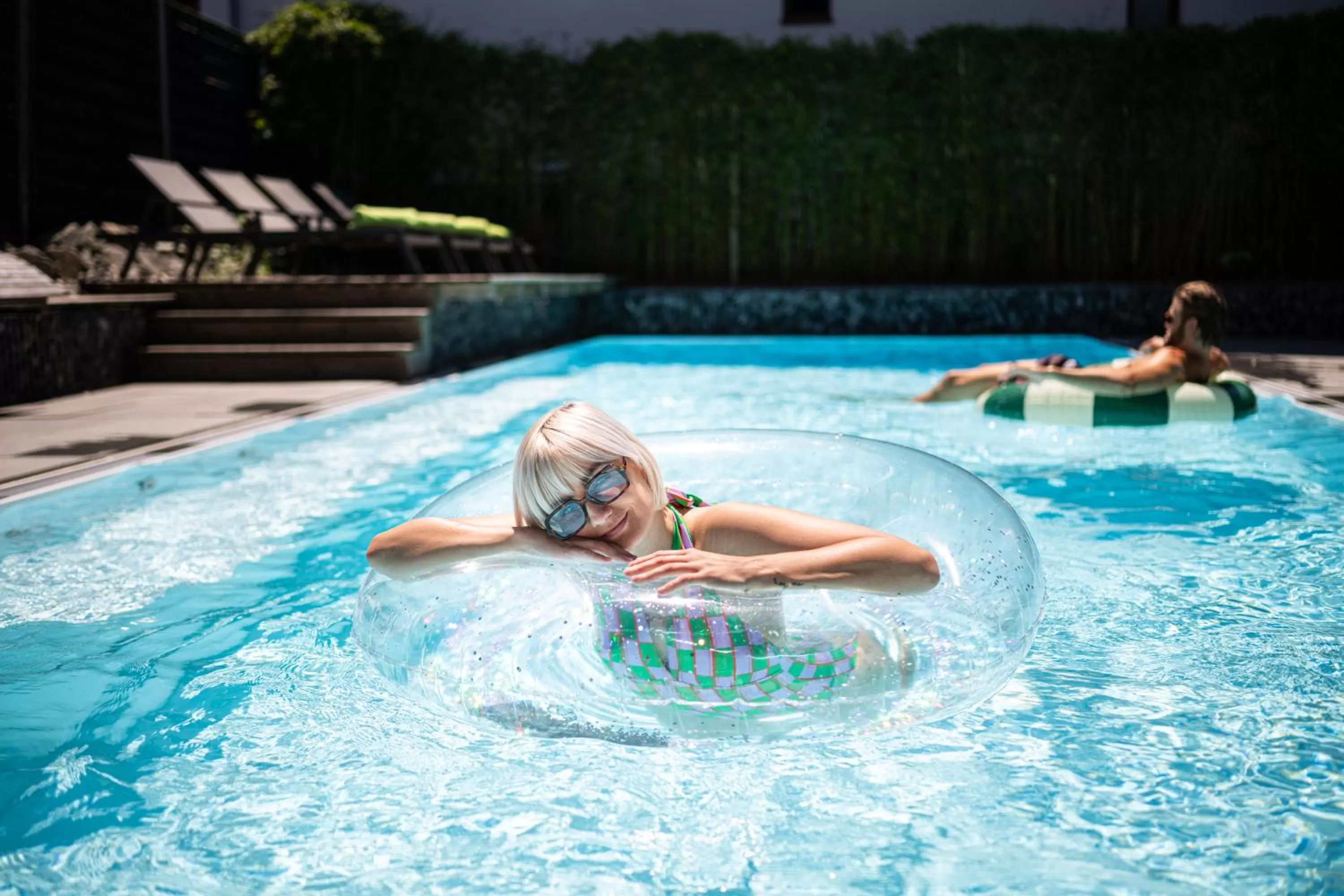 Swimming pool in Das Freiberg Romantikhotel